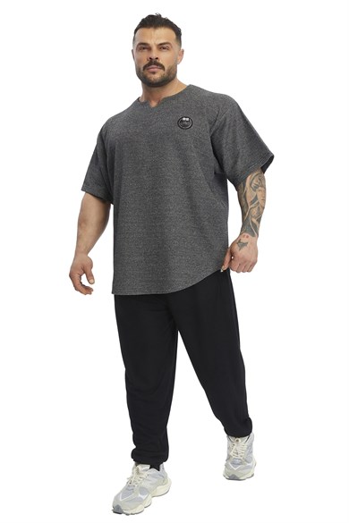 Oversize Erkek Tişört, Kalın Kumaş Pamuklu Antrenman Tişörtü BGSM 3373