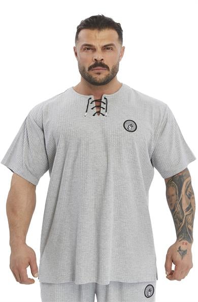 Oversize Pamuk T-shirt Bağcıklı Rag Top Stilya 3372
