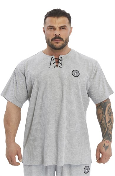 Oversize Pamuk T-shirt Bağcıklı Rag Top Stilya 3372