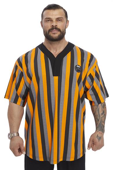 Oversize Pamuk Tişört, V Yaka Rag Top BGSM 3363