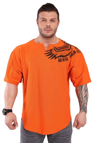 Oversize T-shirt Geniş Kesim Pamuklu Rag Top Big Sam 3242