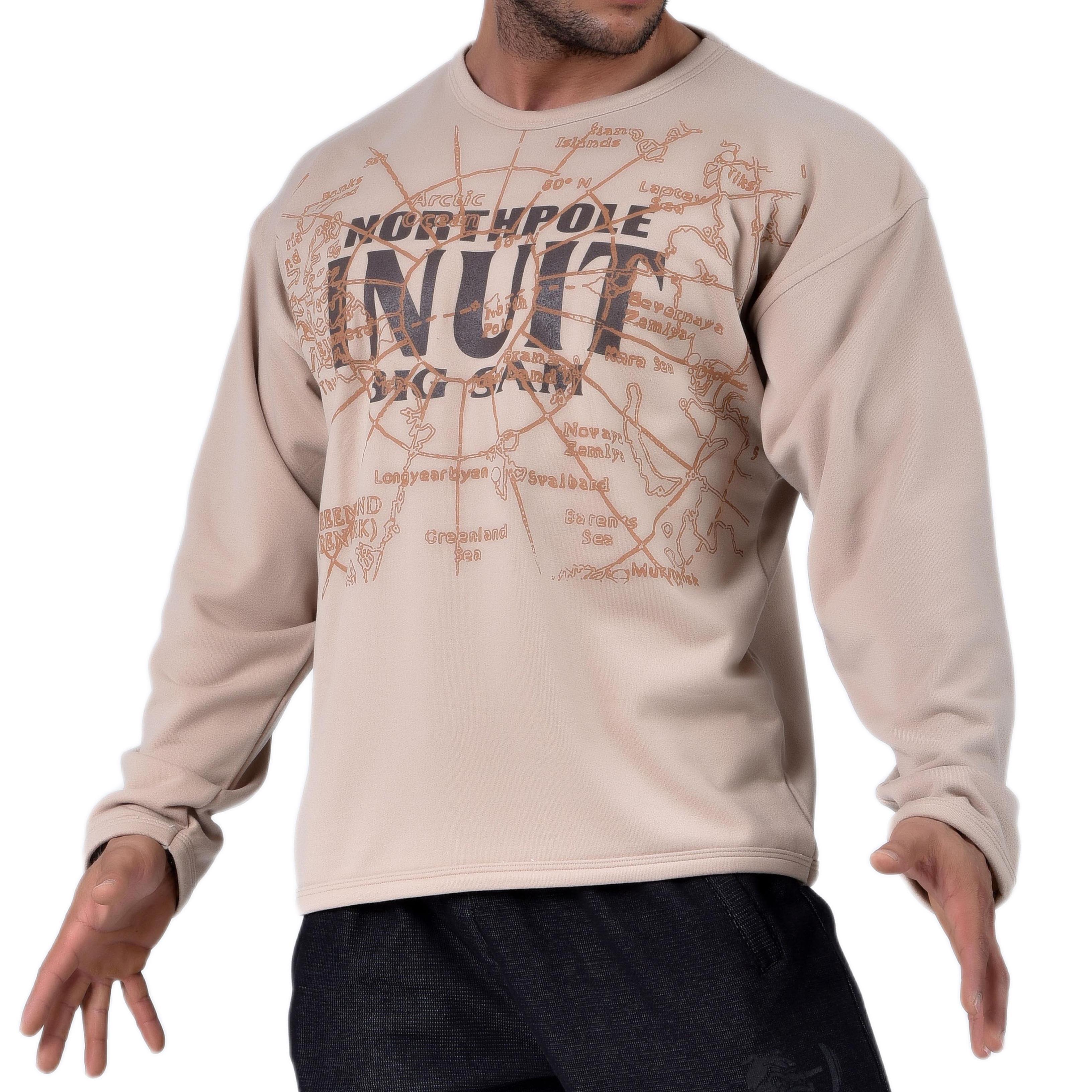 Açık Kahve Rahat Kesim Sweatshirt Big Sam 4618