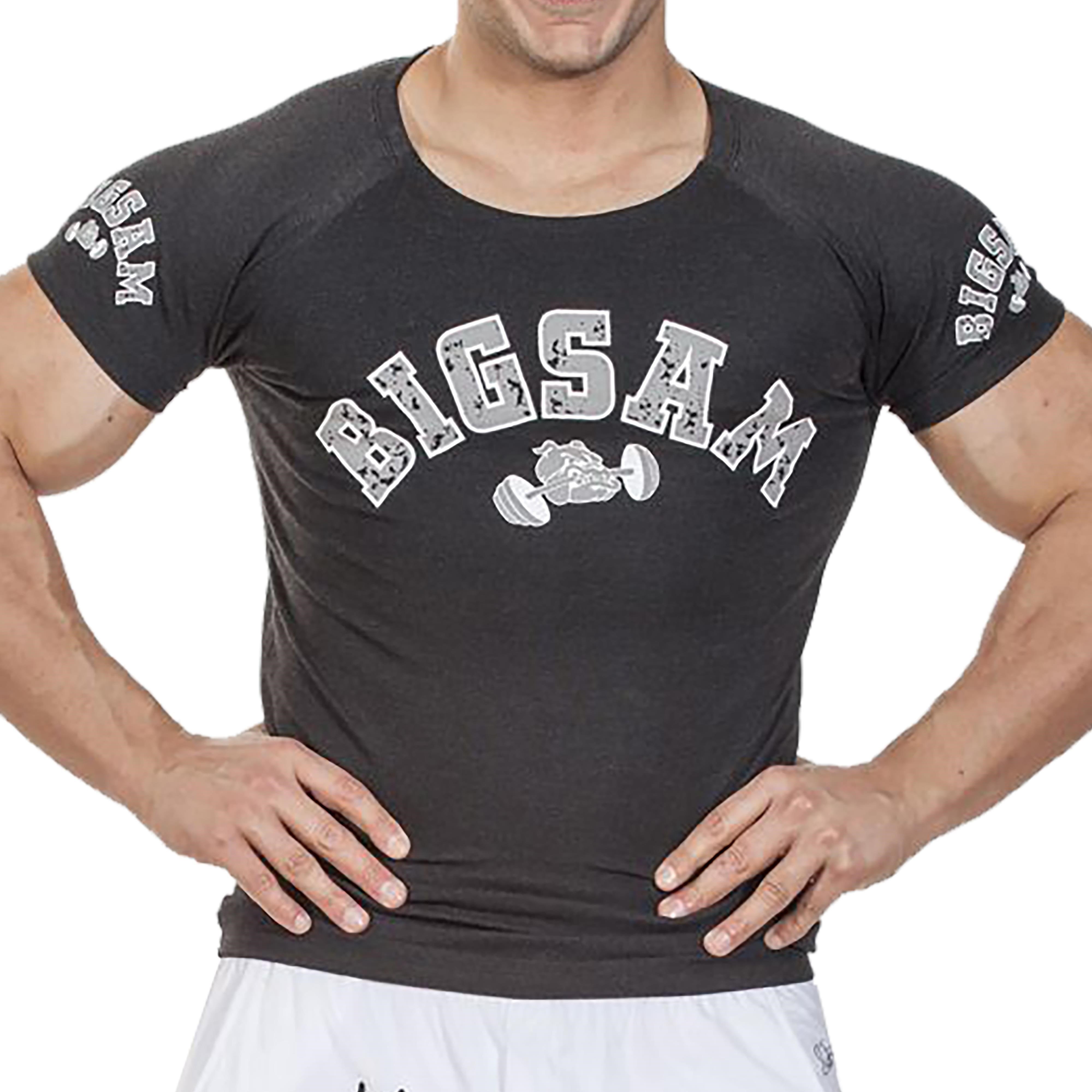 Antrasit Slim Fit Body Tişört Big Sam 2826