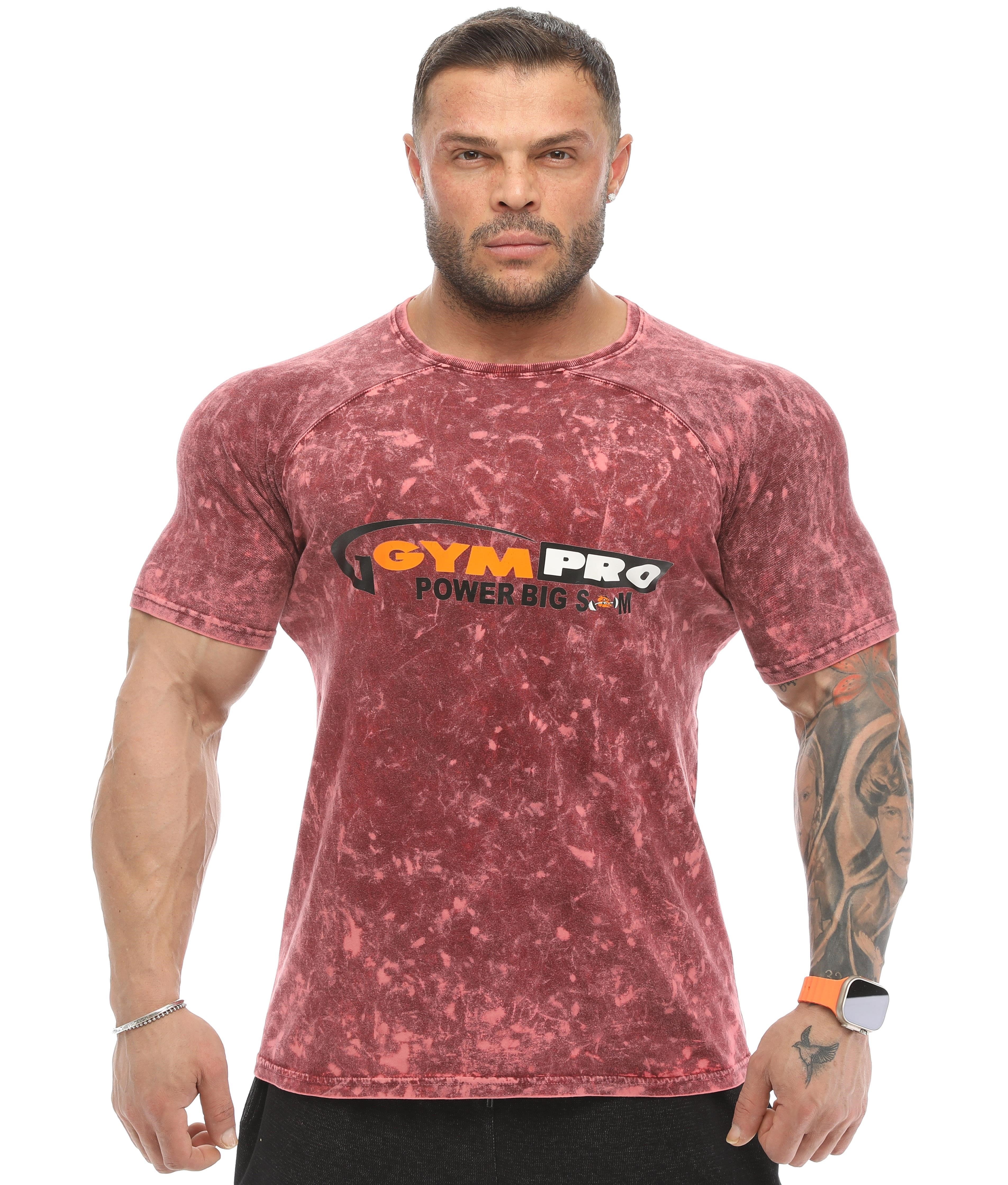Bordo Slim Fit Spor Tişört Big Sam 2866