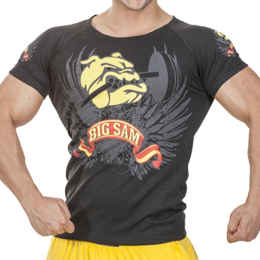 Bulldog Baskılı Slim Fit Tişört Big Sam 2825