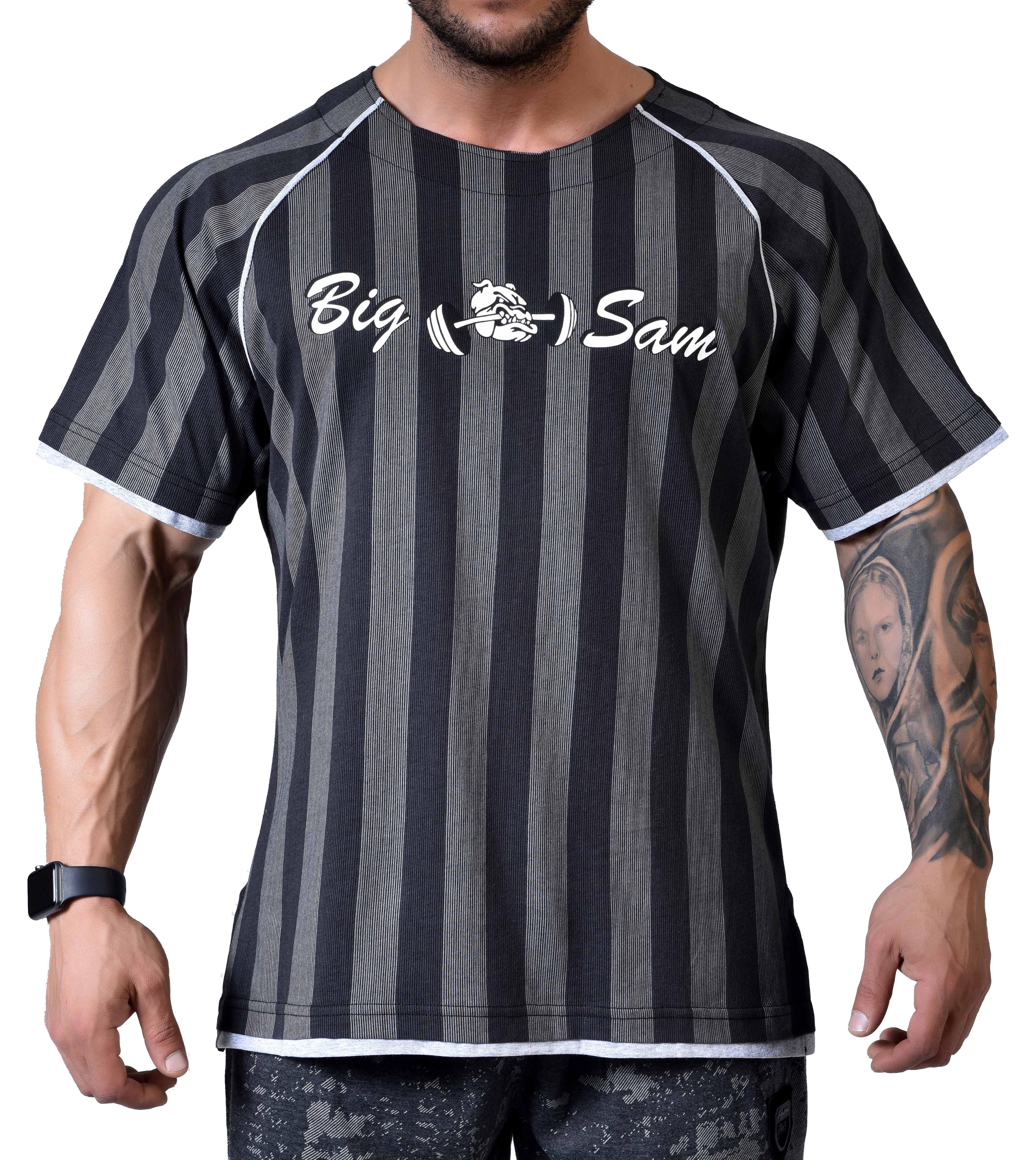 Çizgili Spor T-shirt Big Sam 3164