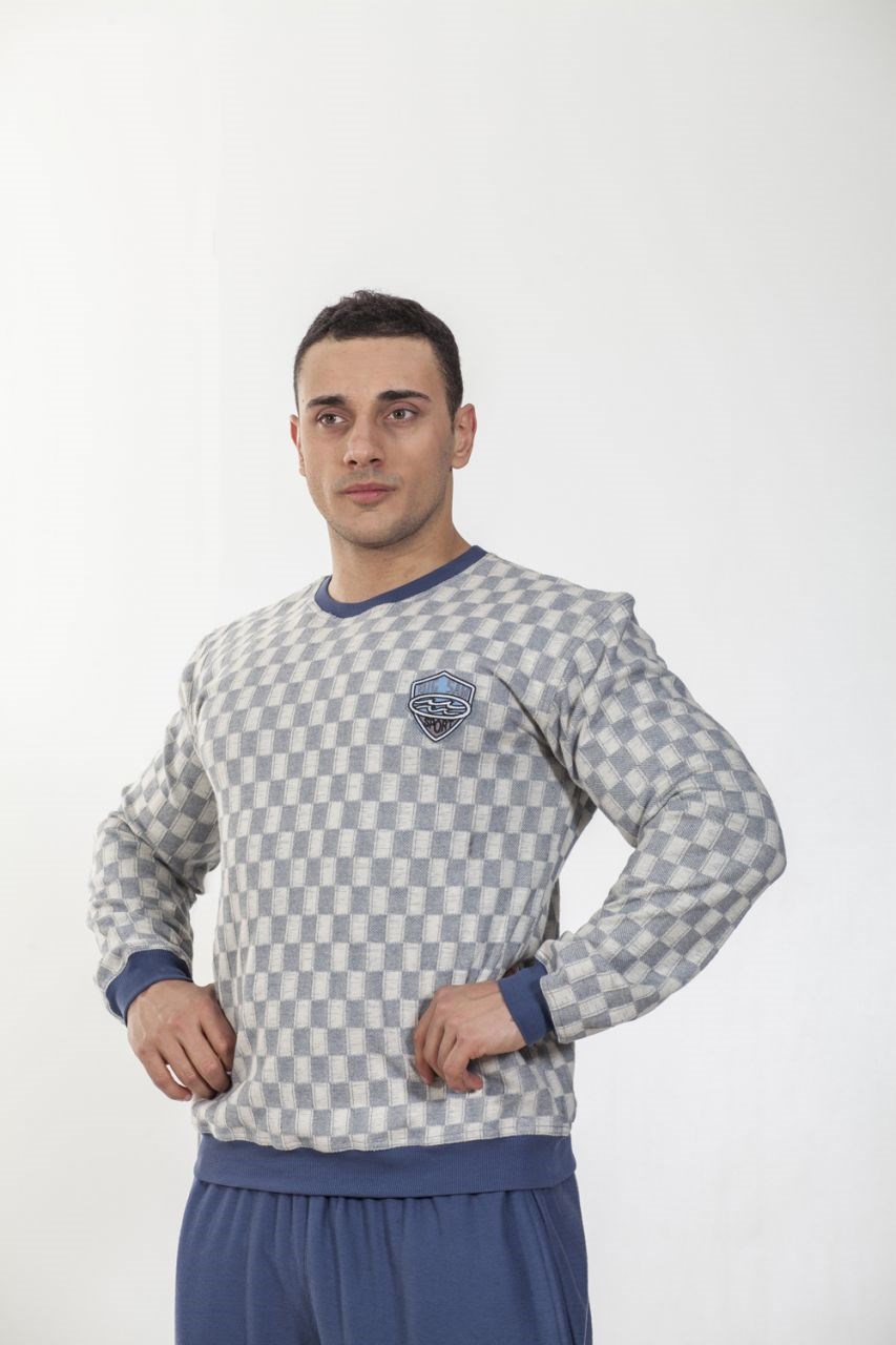 Dama Desen Kışlık Sweatshirt Big Sam 4659