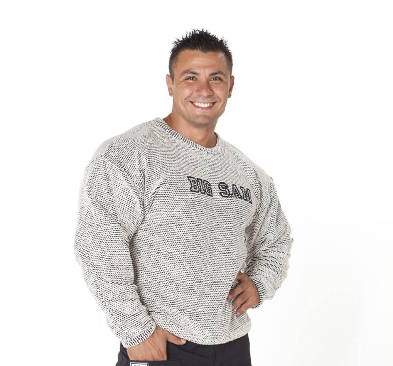 Ekru Örgü Dokulu Kışlık Sweatshirt Big Sam 4580