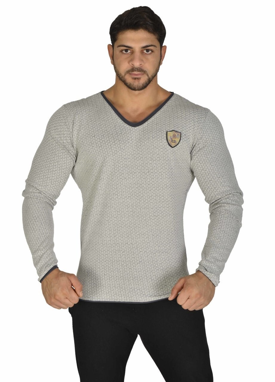 Ekru Slim Fit Sweatshirt Big Sam 4649