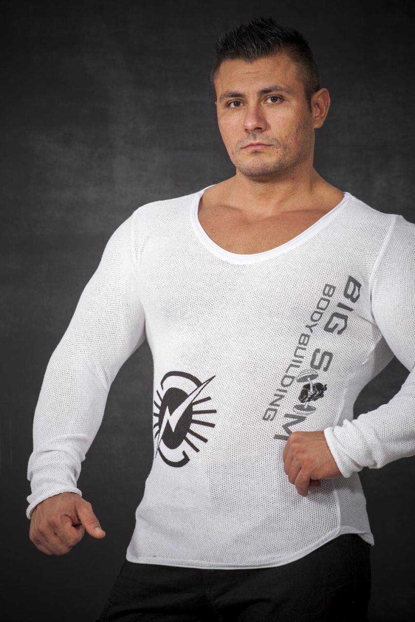 Ekru Slim Fit Triko Sweatshirt Big Sam 4646