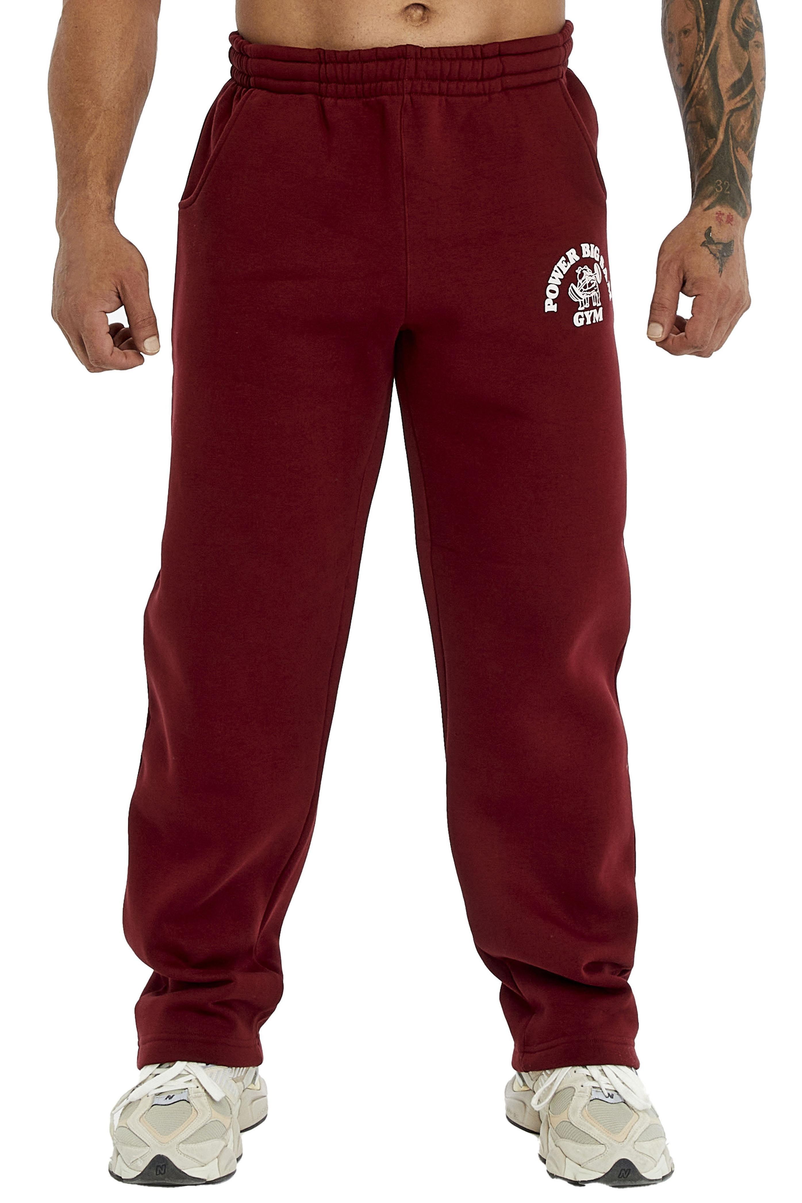 Erkek Bordo Kışlık Eşofman Altı Spor Pantolon Big Sam 975