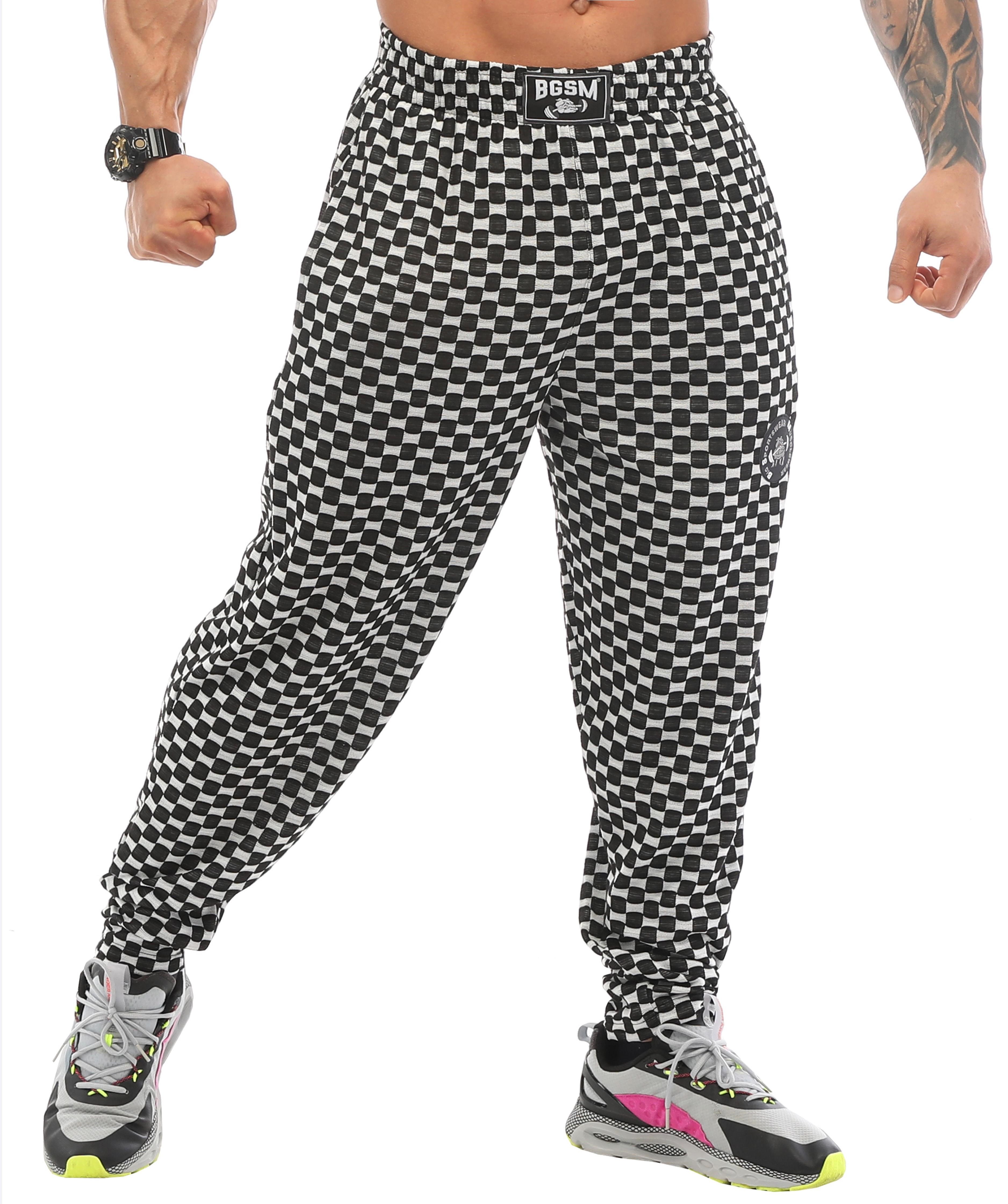 Erkek Eşofman Altı Plaid Şalvar Kesim PNT1364