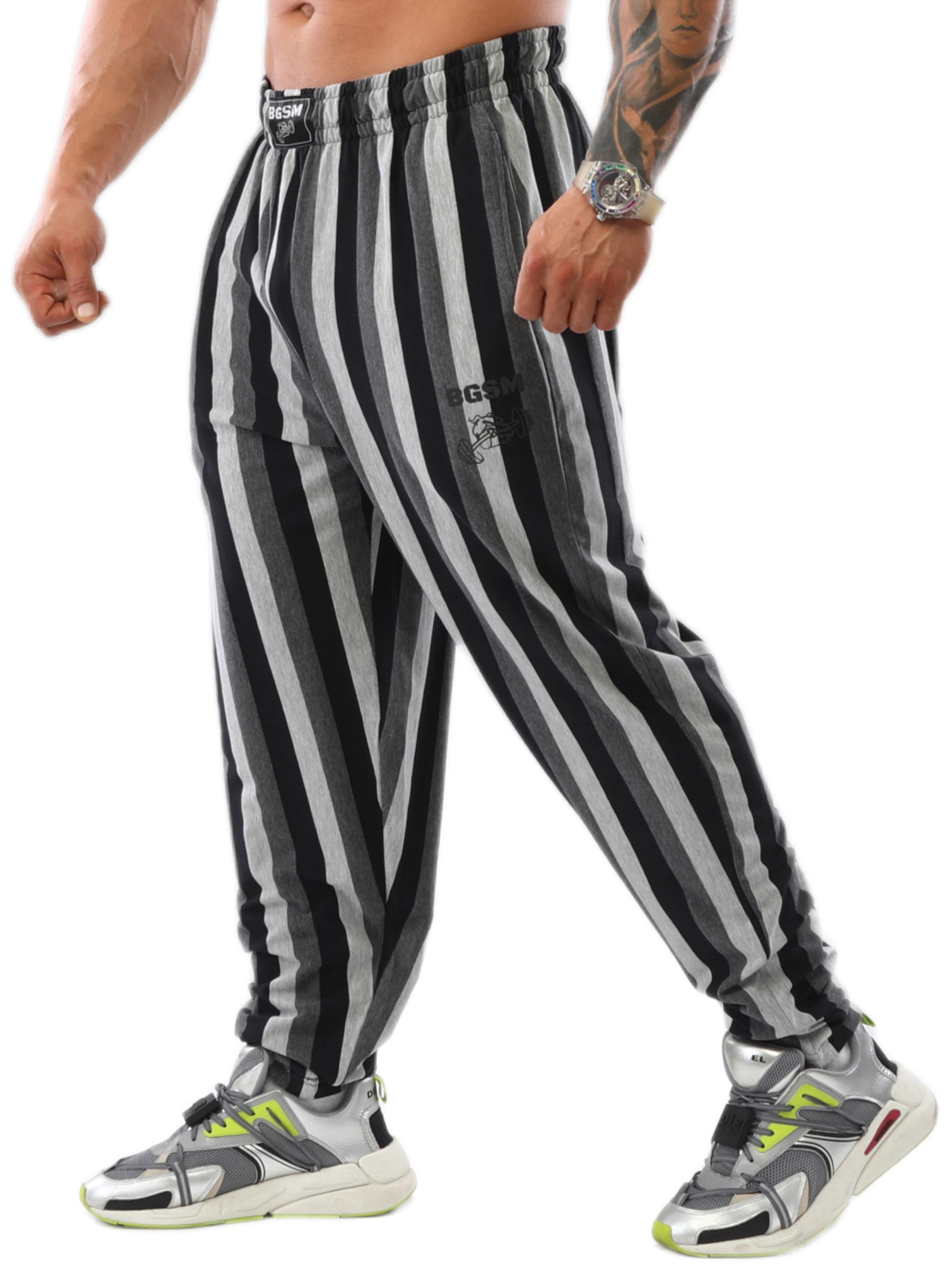 Erkek Loose Fit Çizgili Eşofman Altı BGSM PNT1357