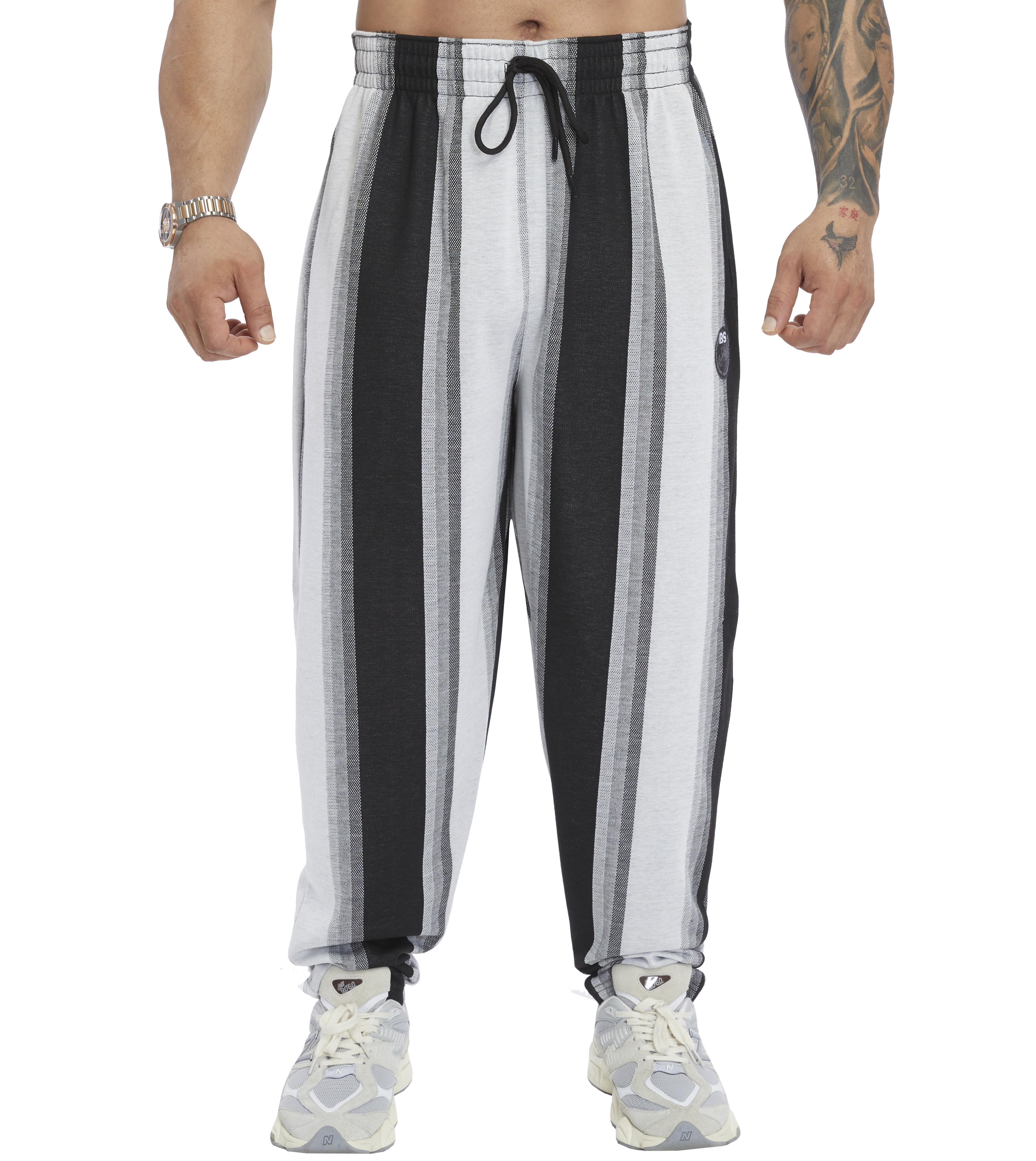 Erkek Loose Fit Çizgili Eşofman Altı BGSM PNT1404