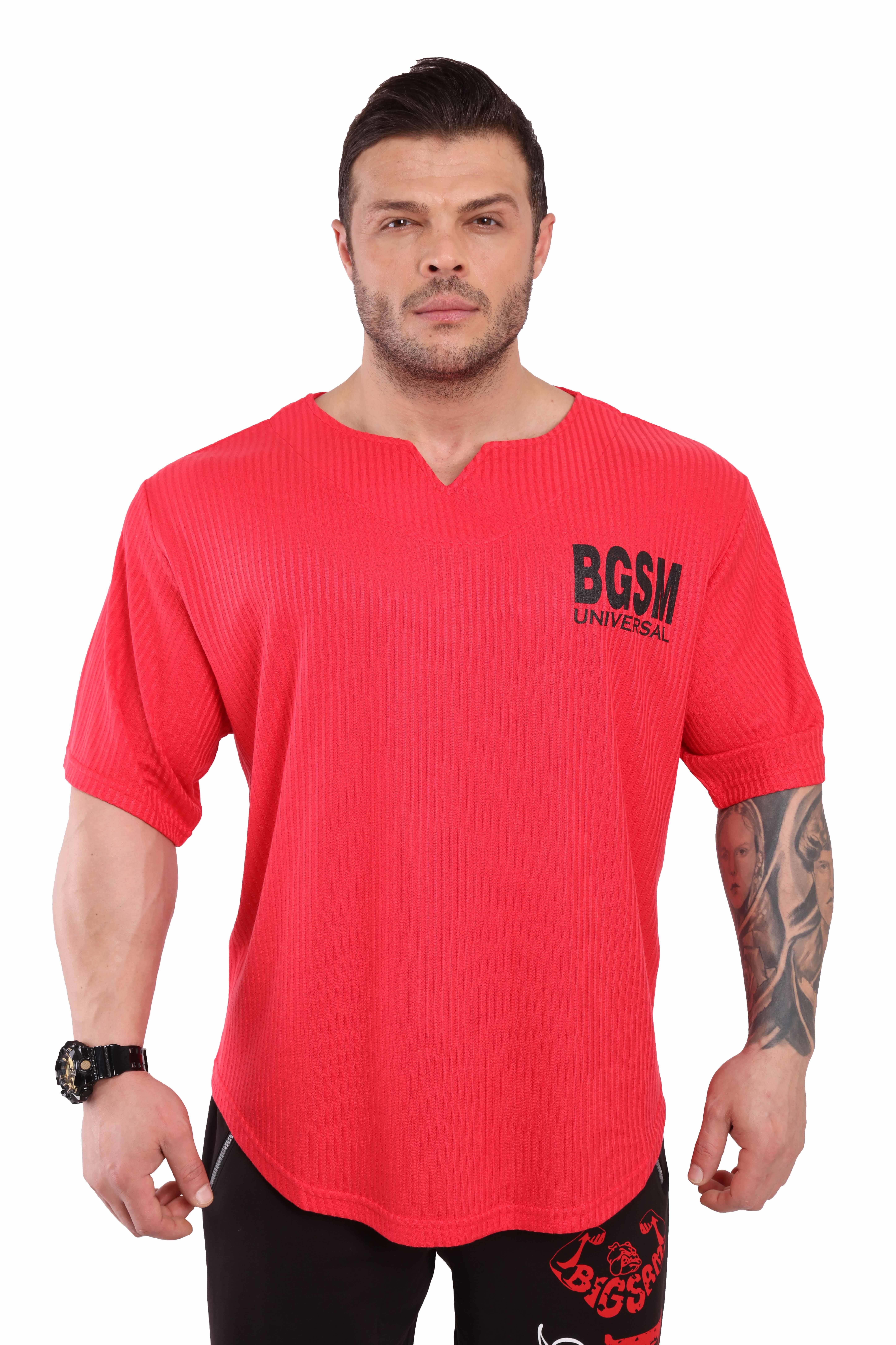 Erkek Oversize Antrenman Tişörtü Kırmızı Big Sam 3279