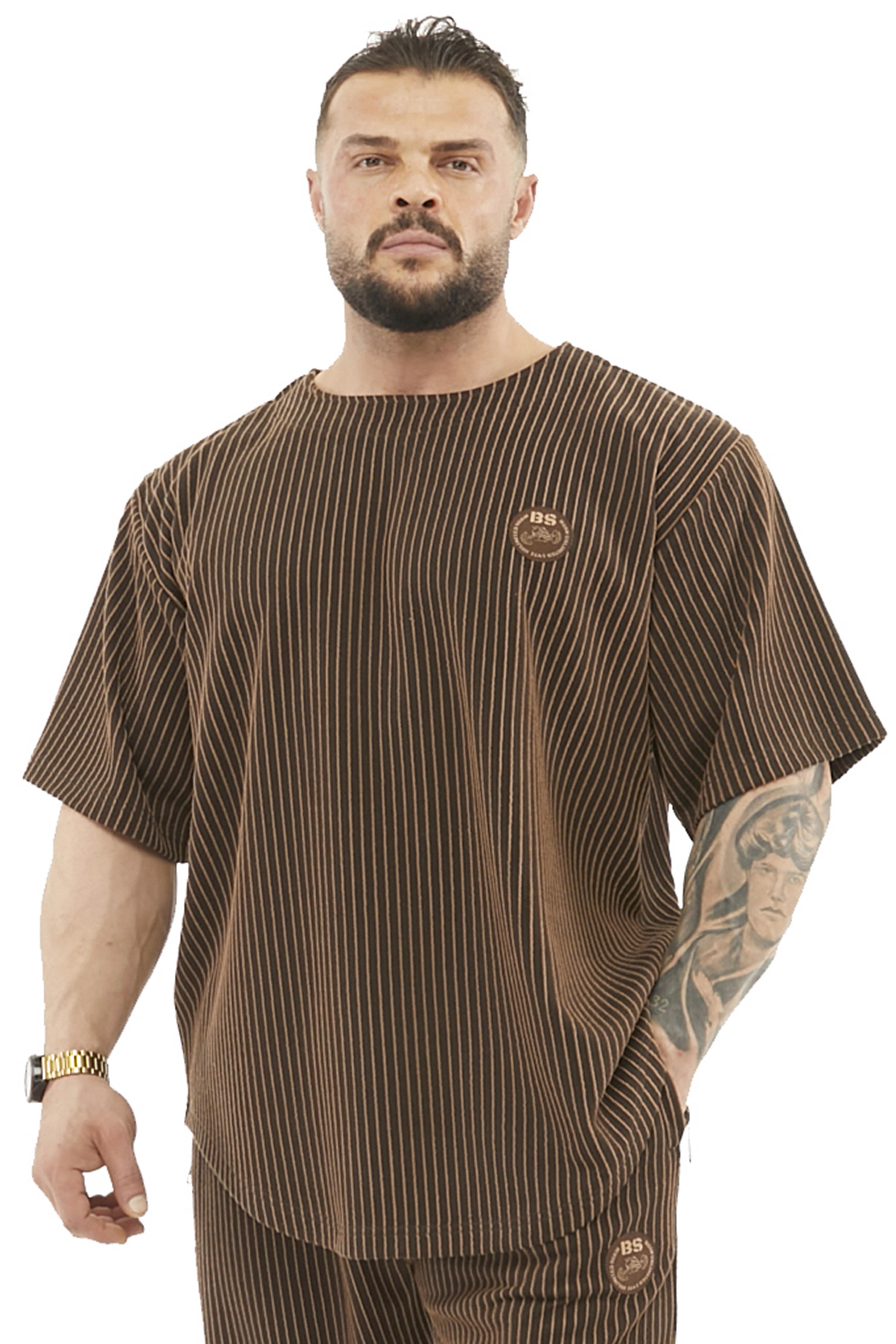Erkek Oversize Kalın Tişört, Gym Antrenman Üstü BGSM 3355