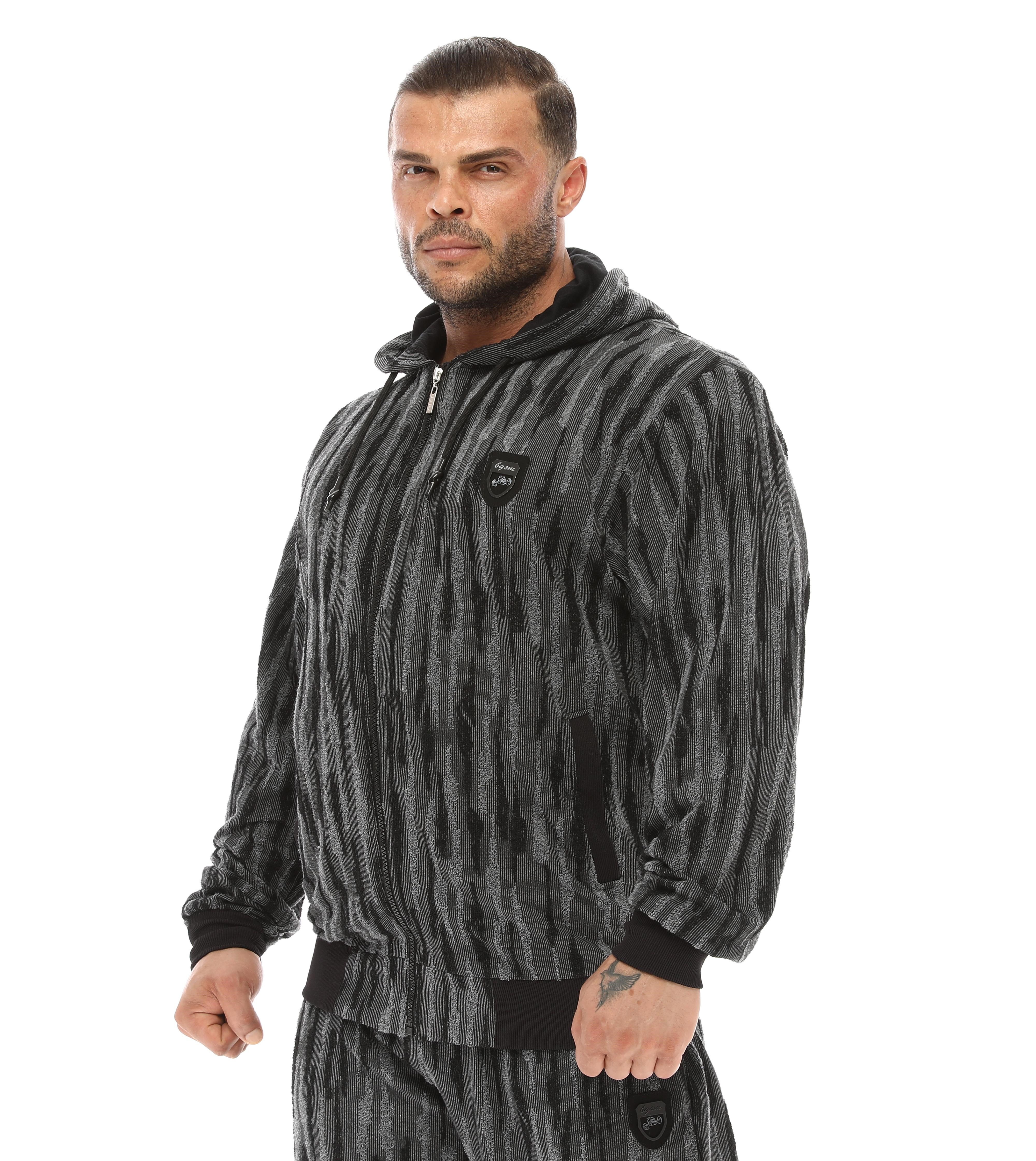 Erkek Oversize Kapşonlu Eşofman Üstü Spor Ceket BGSM 3630