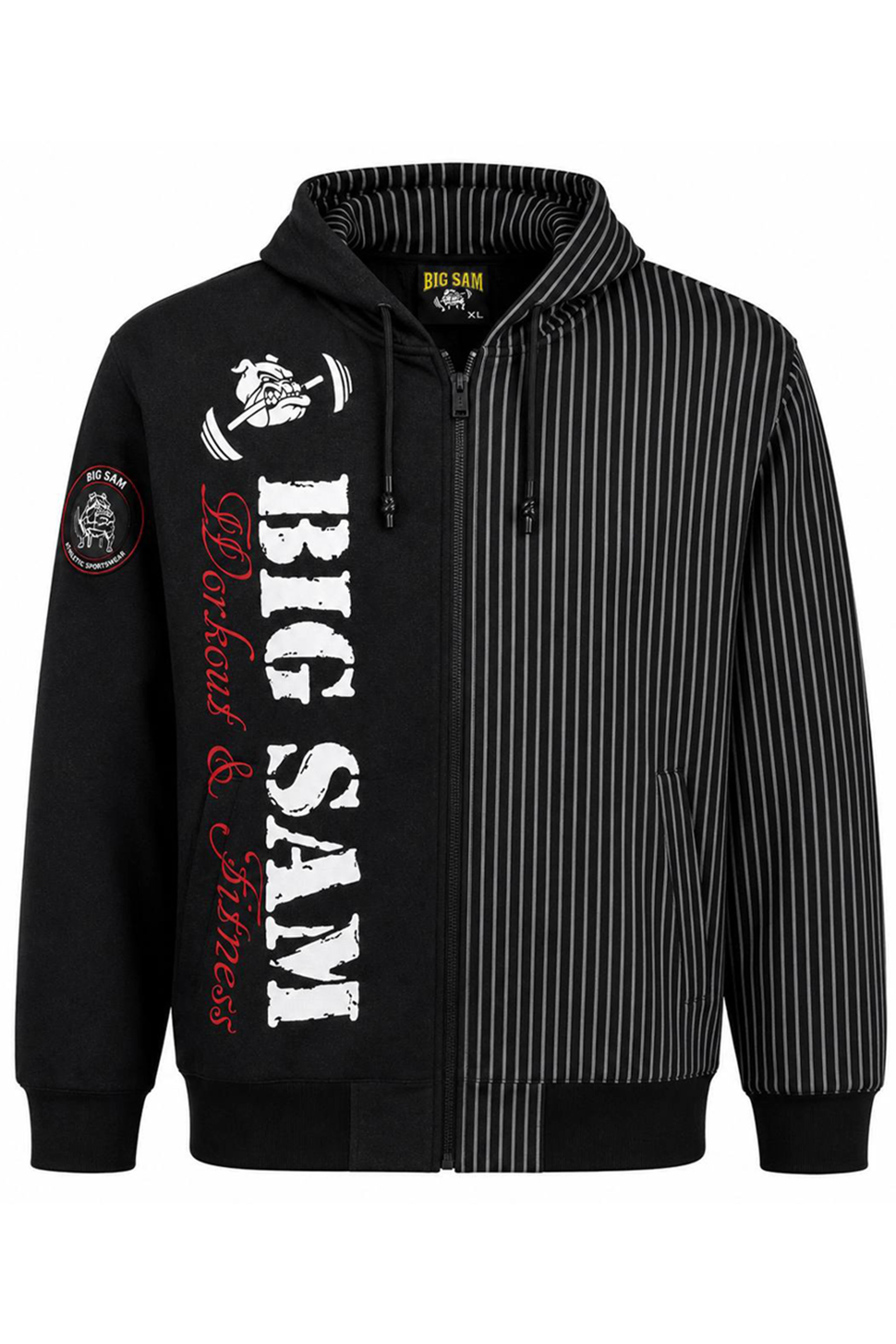Erkek Oversize Kapşonlu Fermuarlı Spor Ceket Big Sam 3649