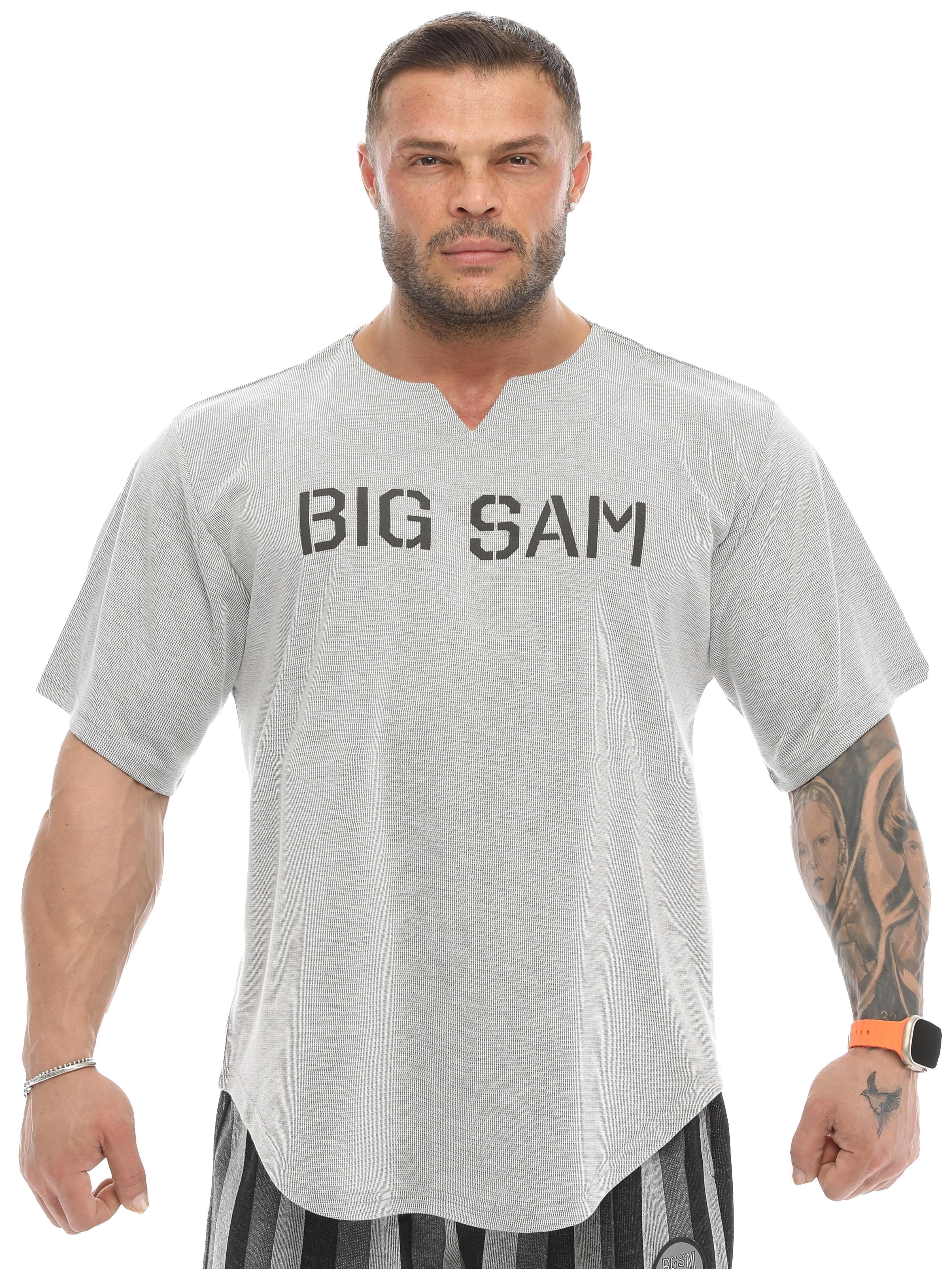 Erkek Oversize Spor Tişört Gym Rag Top Big Sam 3332