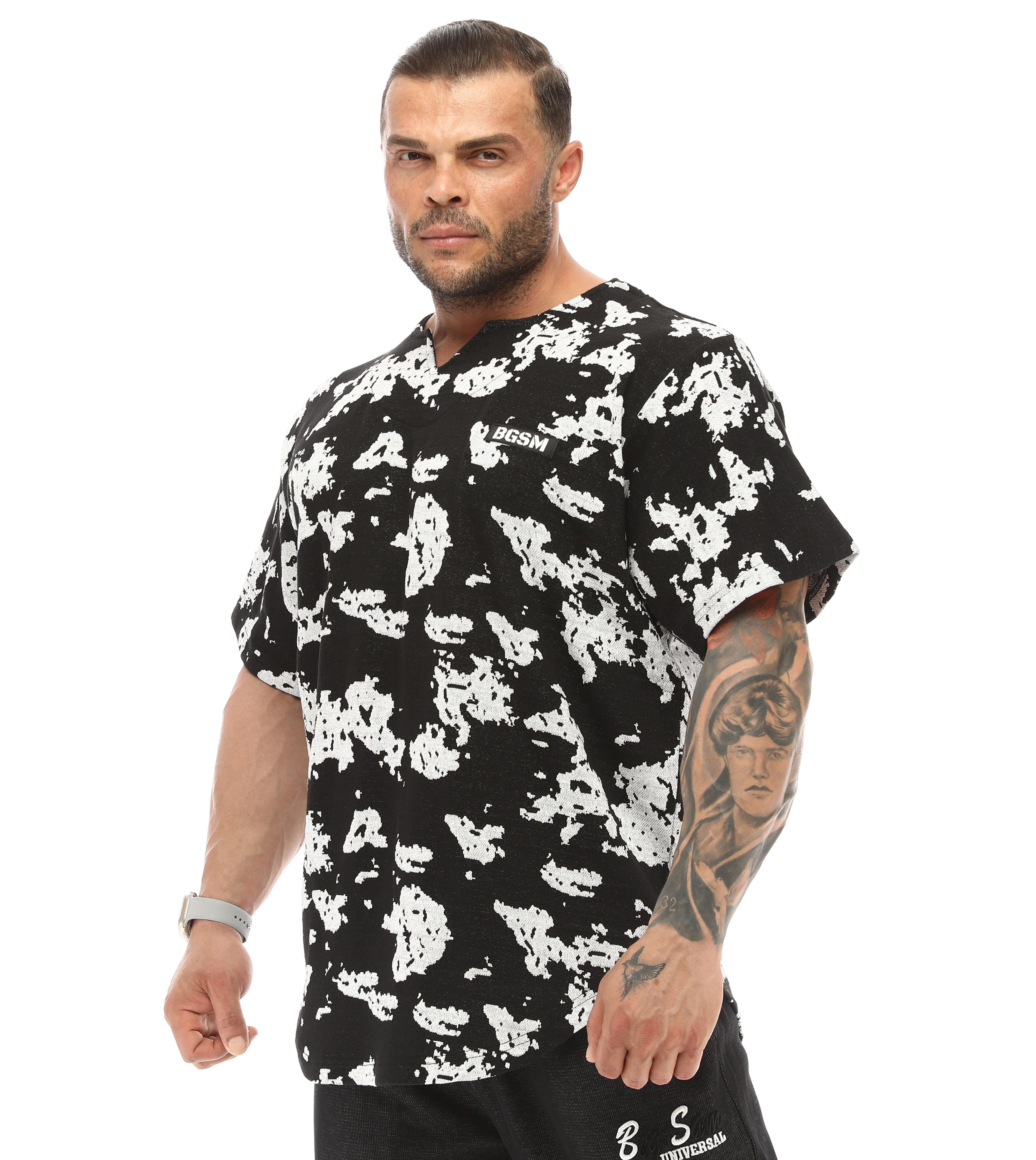 Erkek Oversize T-shirt Desenli Gym Rag Top 3338