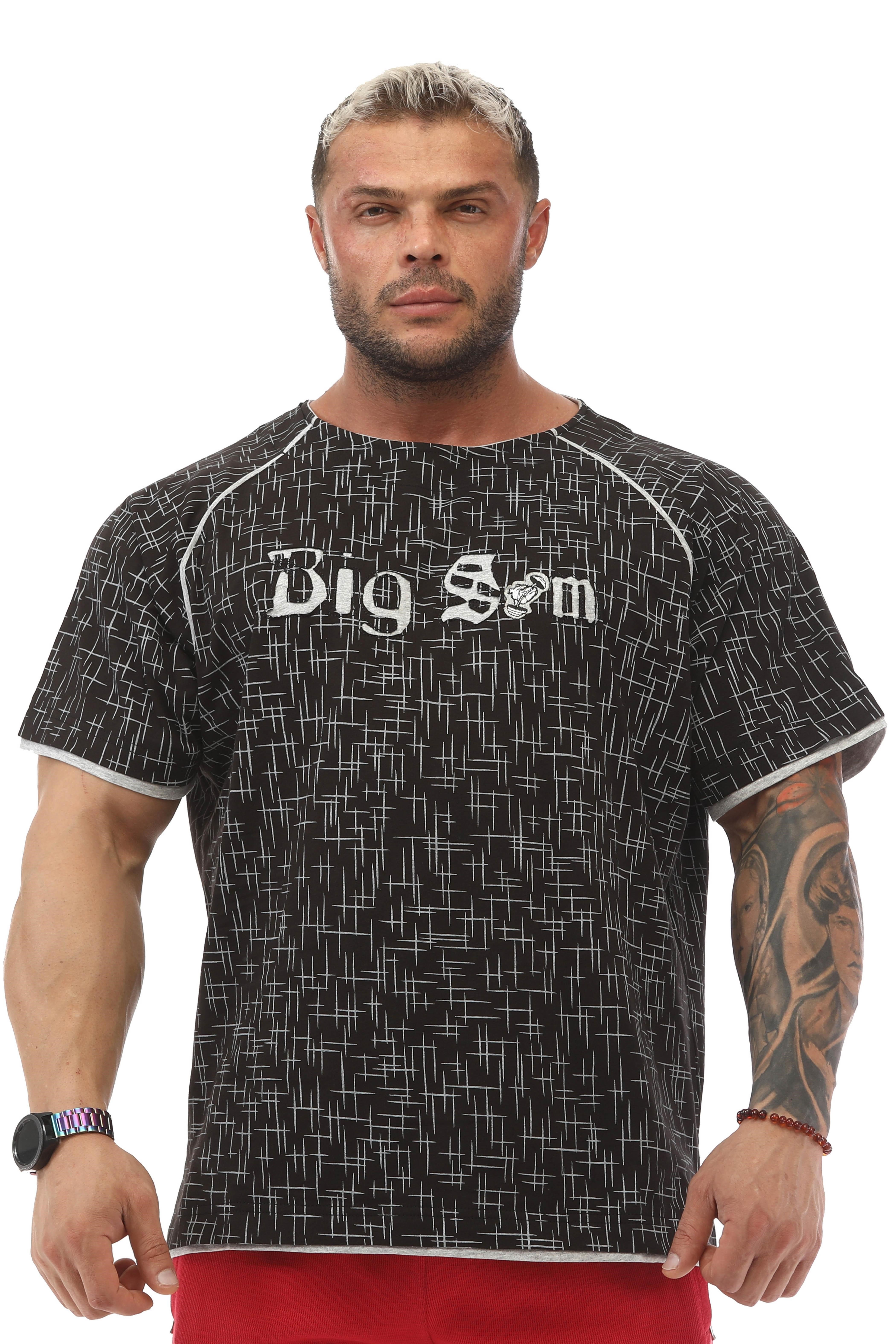 Erkek Reglan Kol Pamuklu Spor T-shirt Big Sam 3151