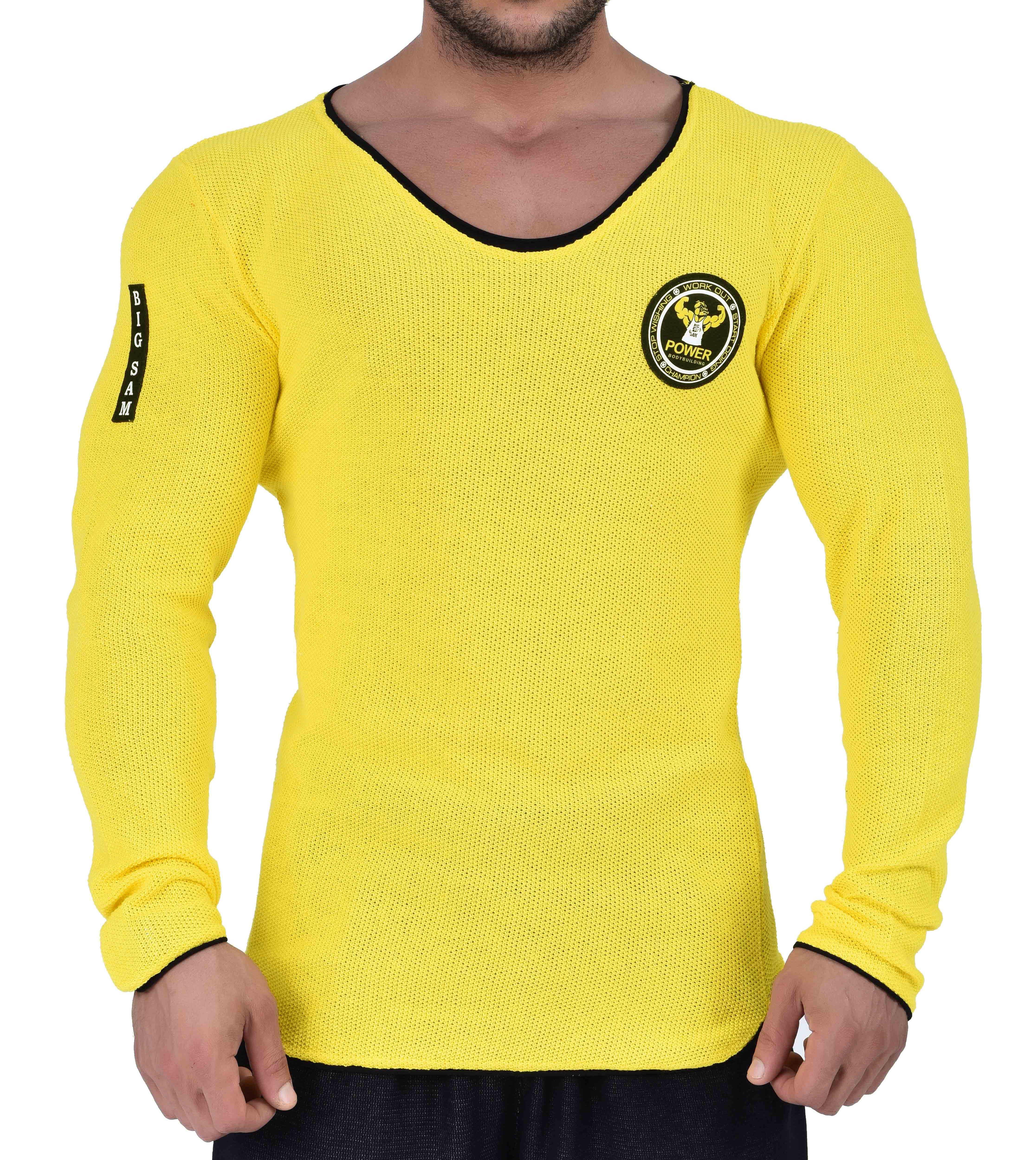 Erkek Slim Fit Spor Triko Sweatshirt Big Sam 4675