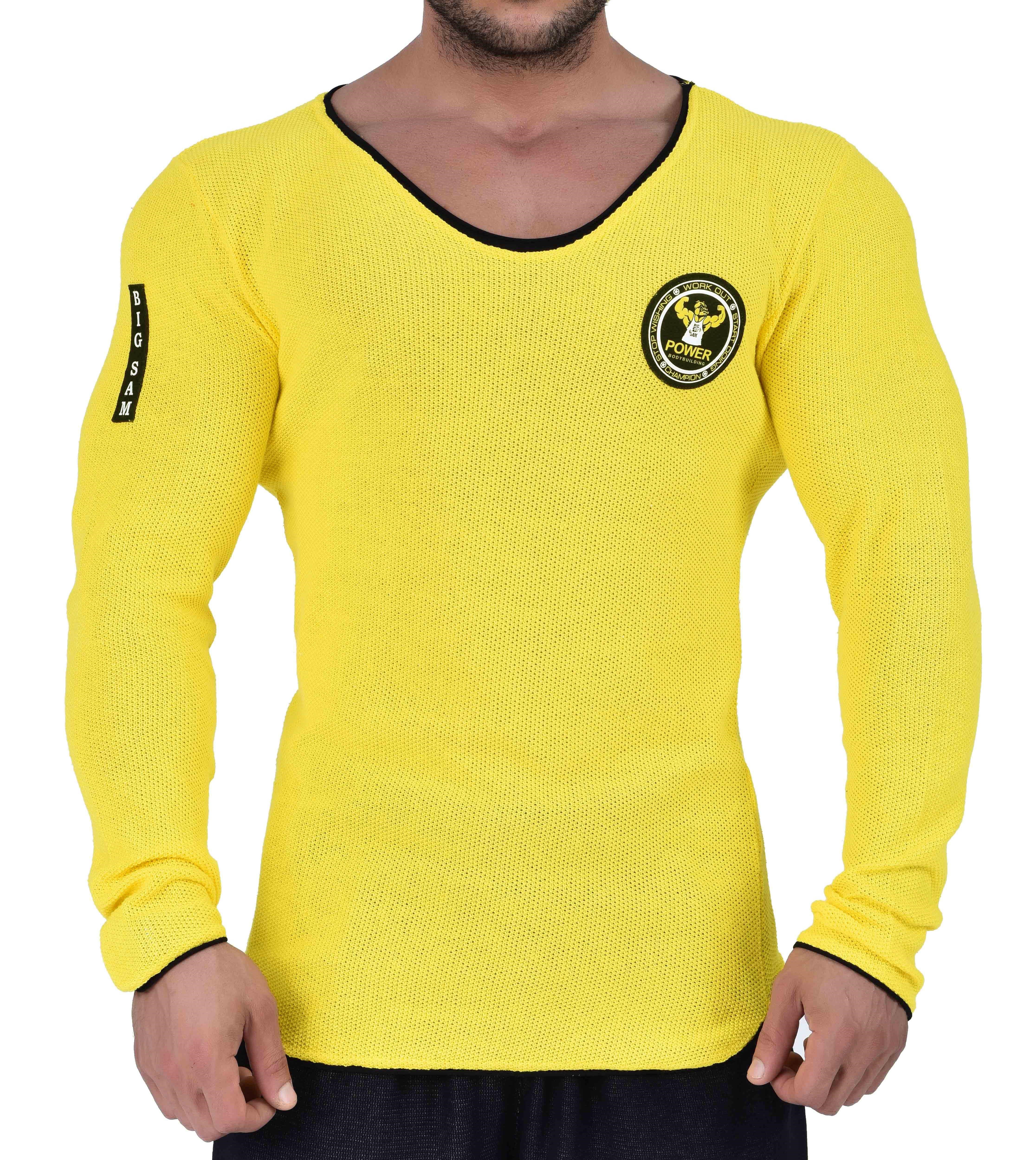 Erkek Slim Fit Spor Triko Sweatshirt Big Sam 4675