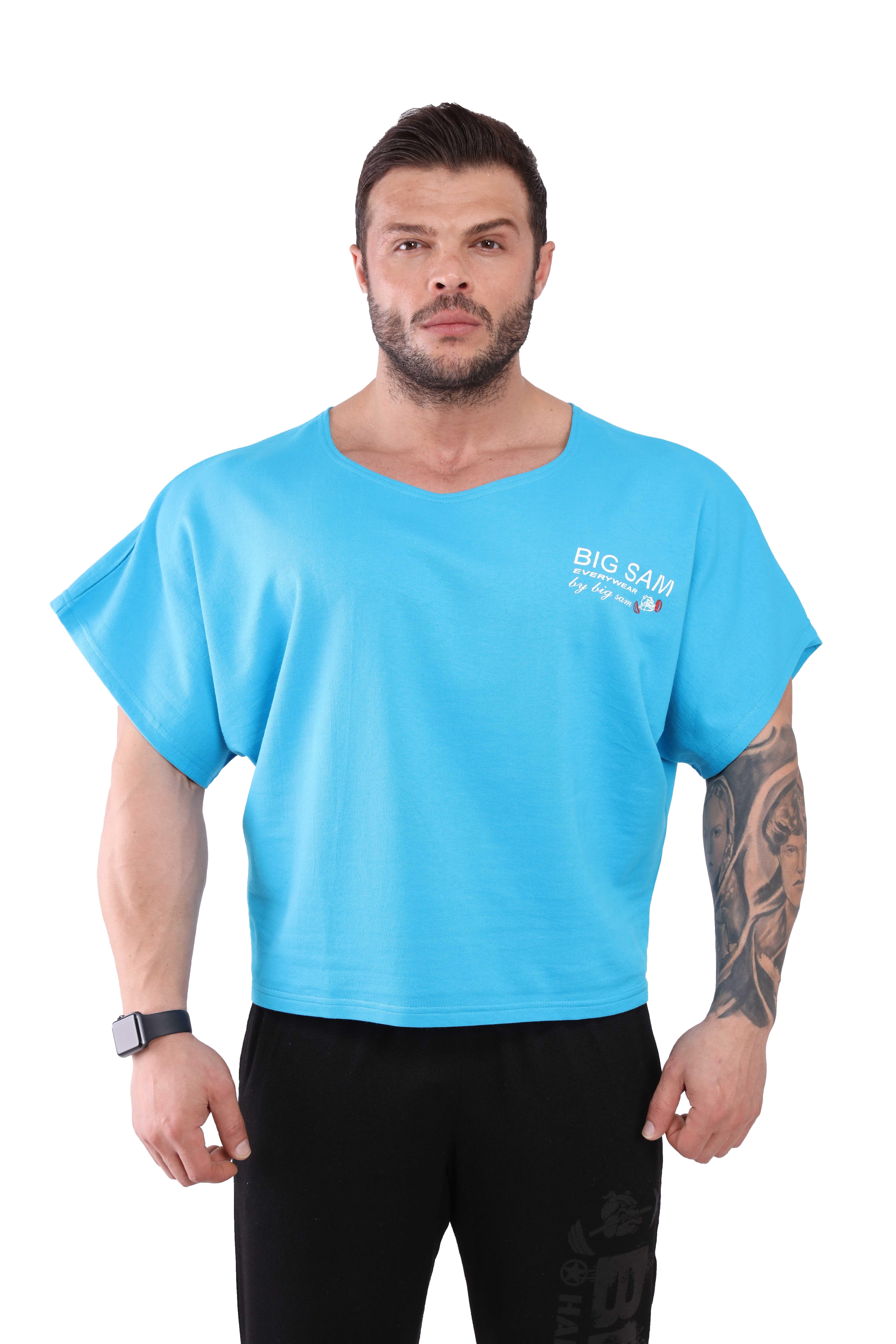 Extra Geniş Vücut Geliştirme Tişörtü Big Sam 3105