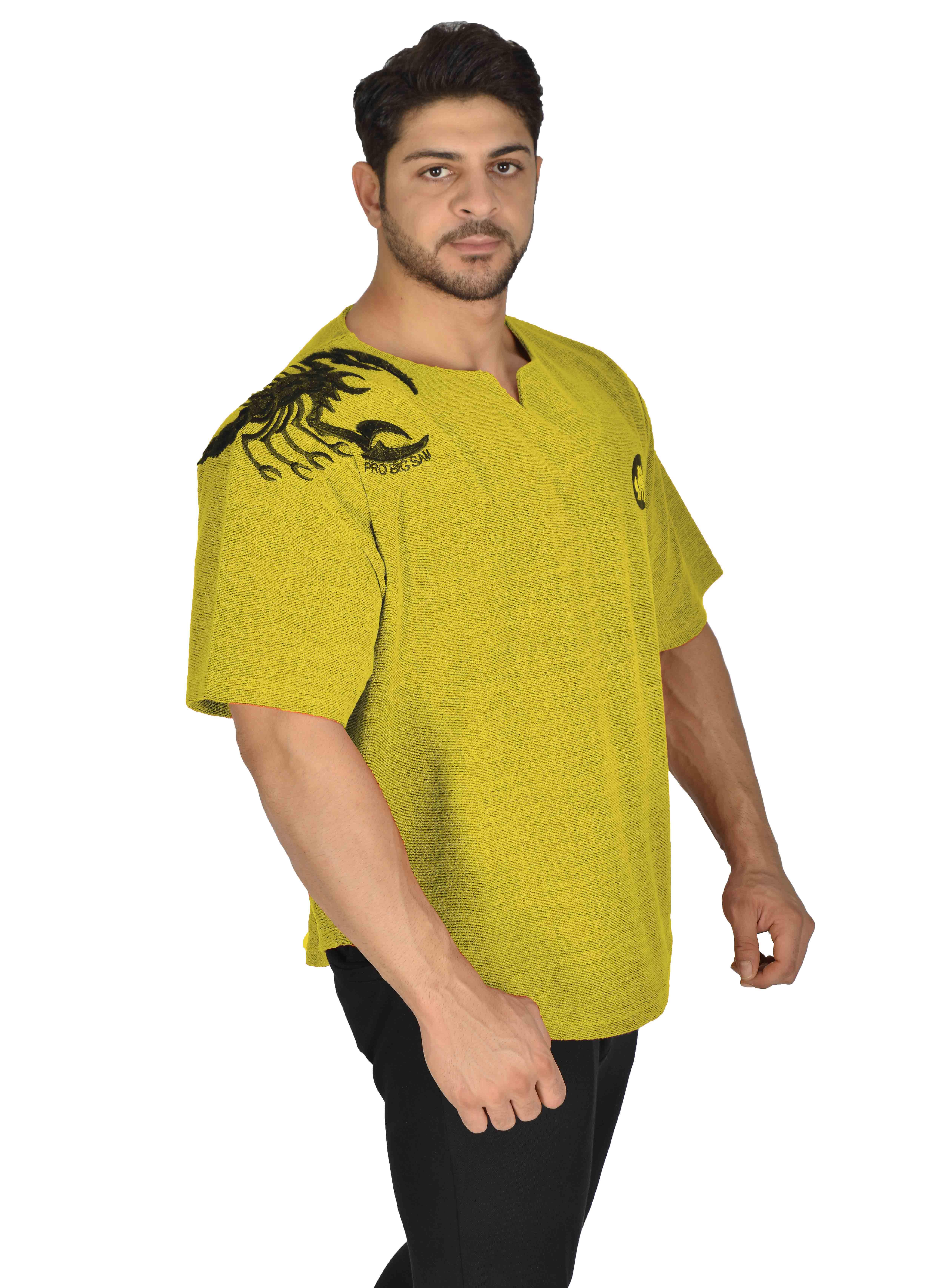 Geniş Kesim T-shirt Havlu Vücut Geliştirme Üst Big Sam 3181