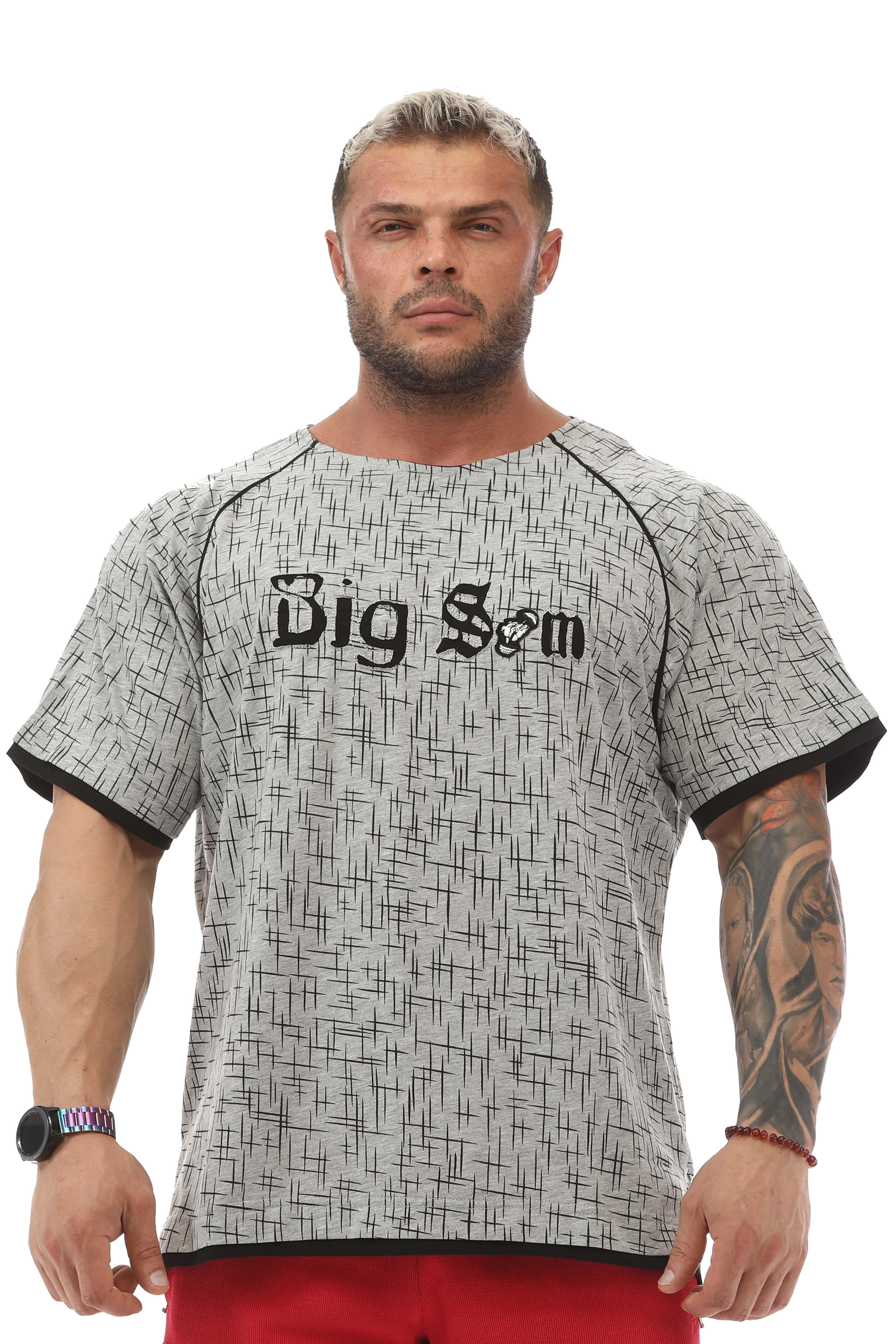 Gri Reglan Kol Fit Antrenman Tişörtü Rag-Top Big Sam 3152