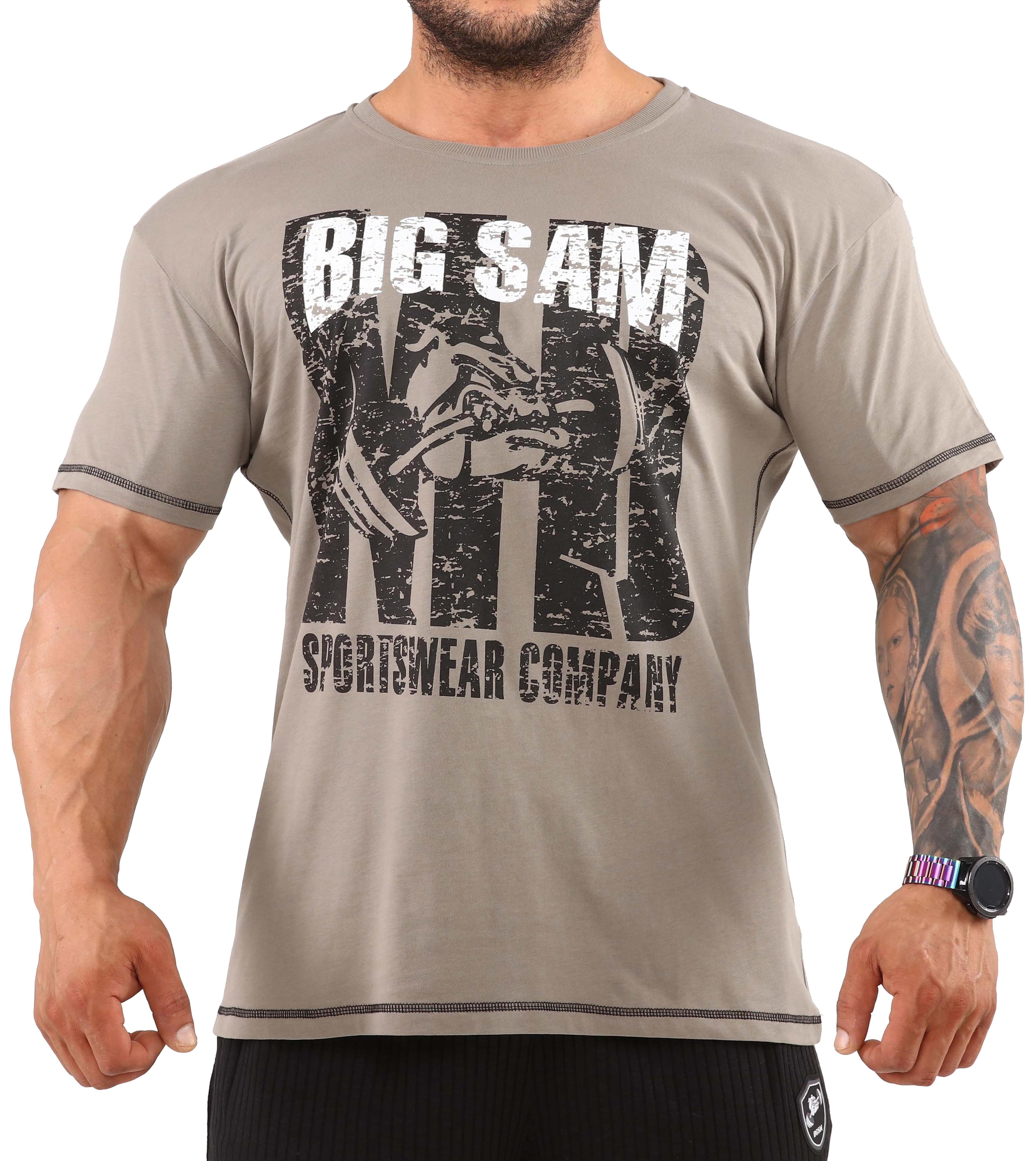 Haki Fit Tişört Big Sam 2843