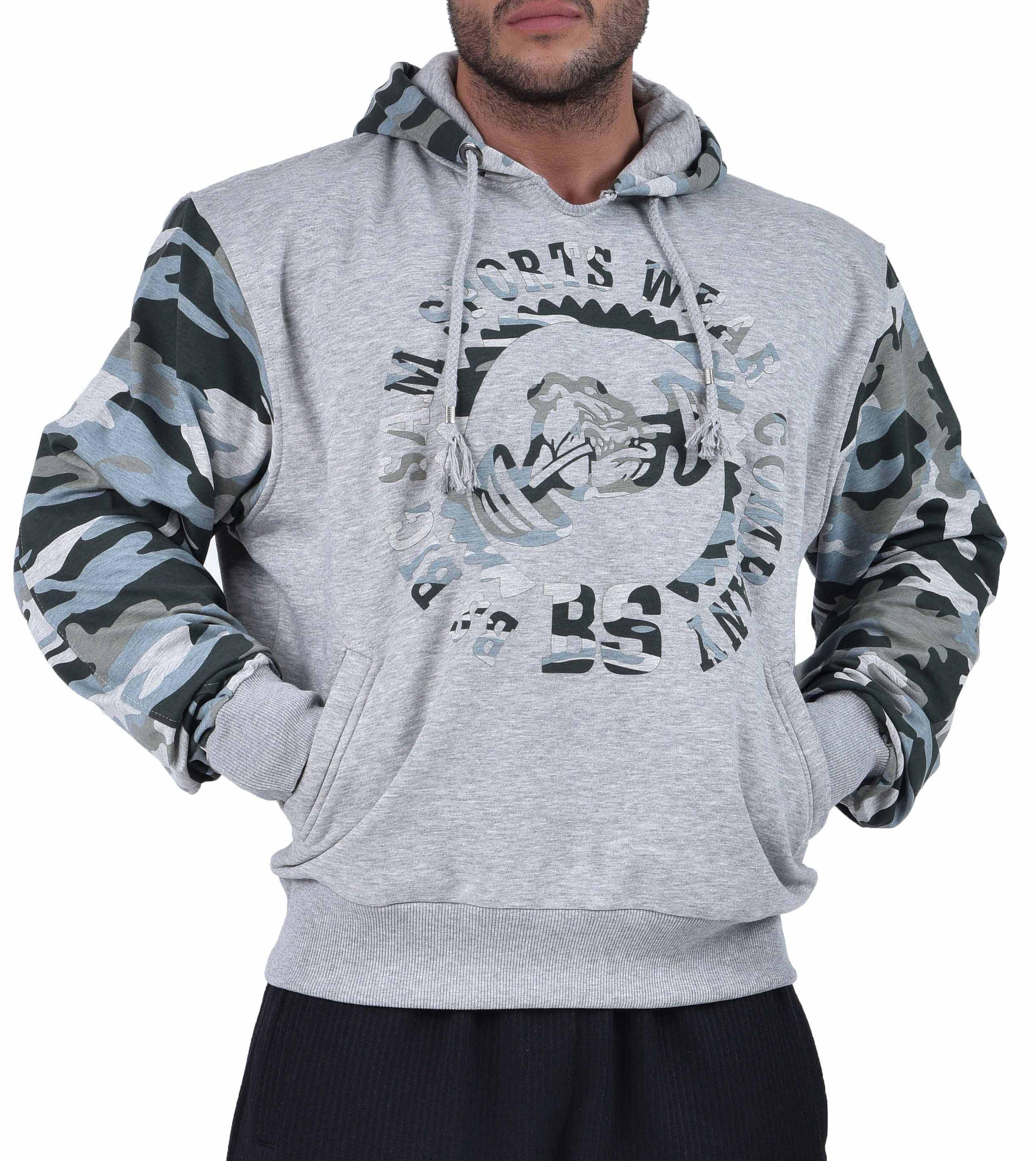 Kamuflaj Detaylı Kapşonlu Sweatshirt Big Sam 4665