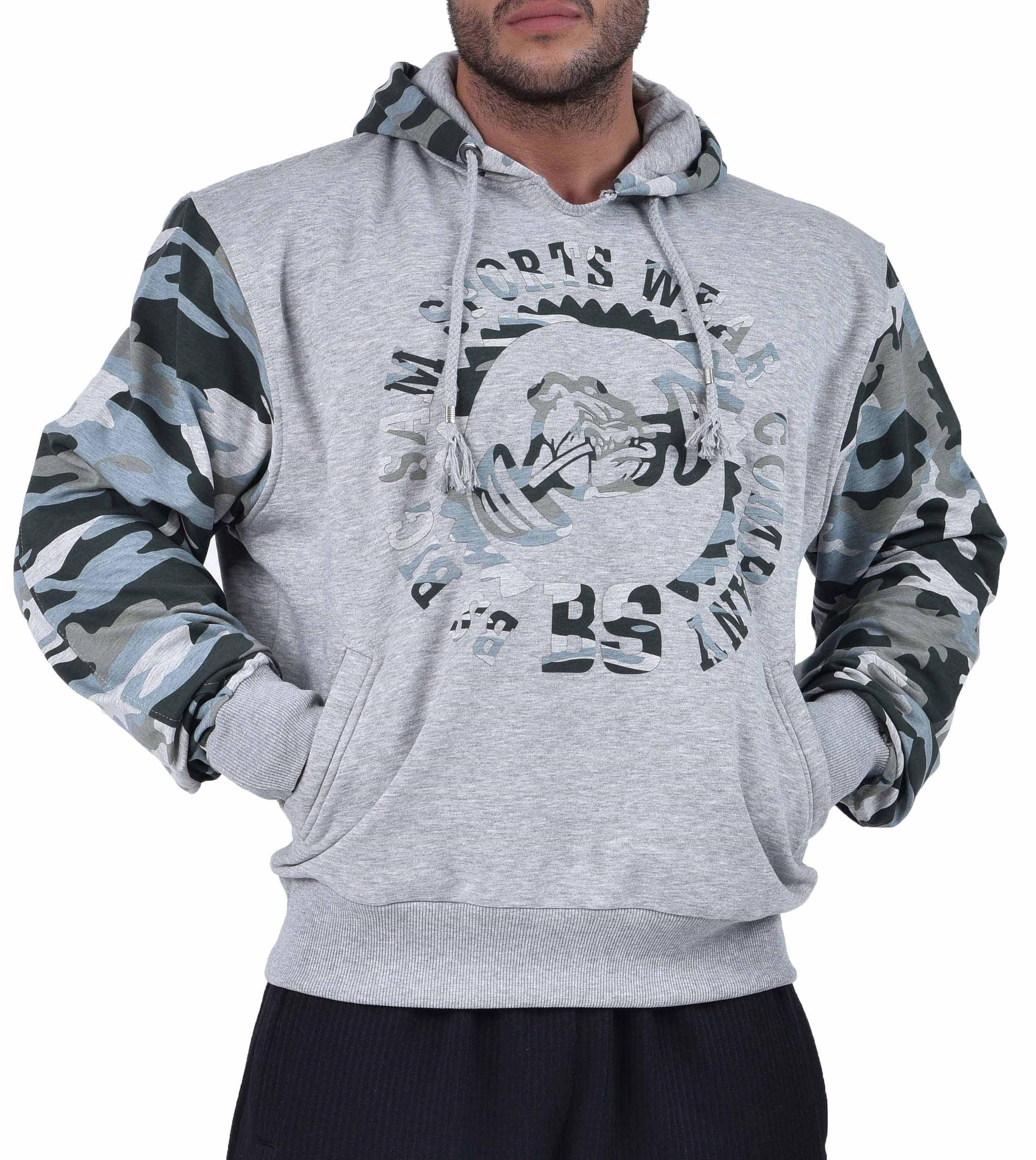 Kamuflaj Detaylı Kapşonlu Sweatshirt Big Sam 4665