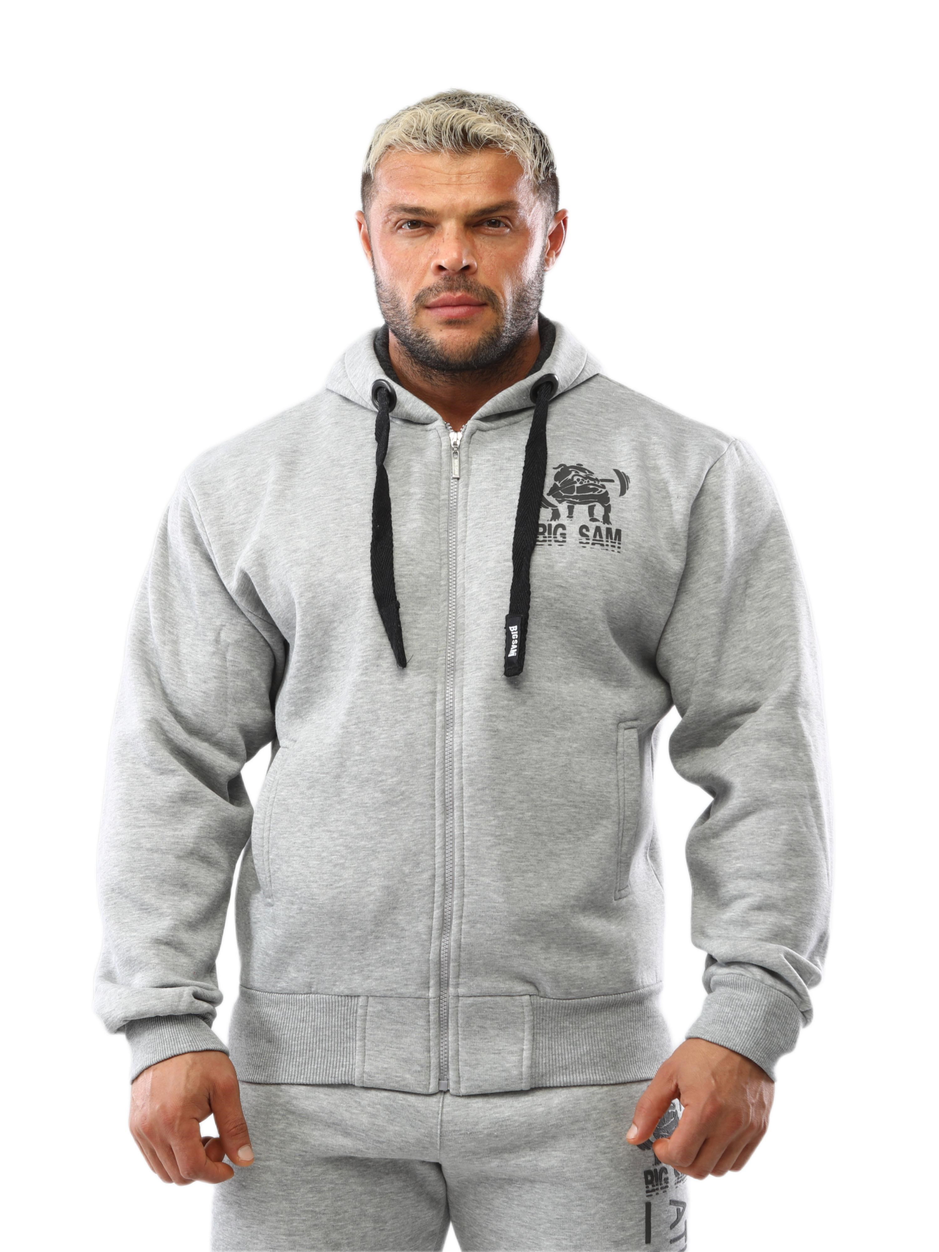 Kapşonlu Gri Eşofman ÜstÜ Big Sam 3611
