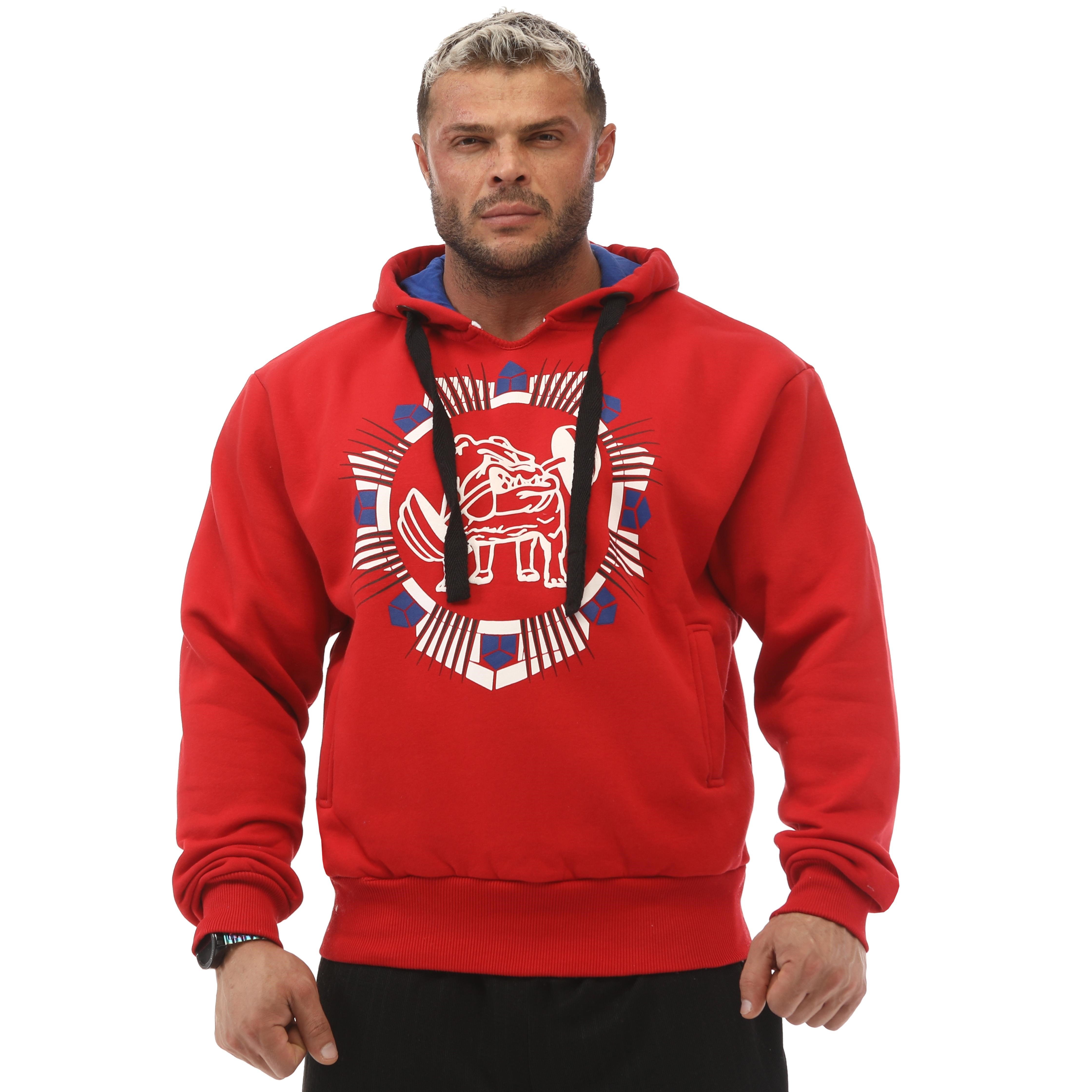 Kapşonlu Kırmızı Kışlık Sweater Big Sam 4699