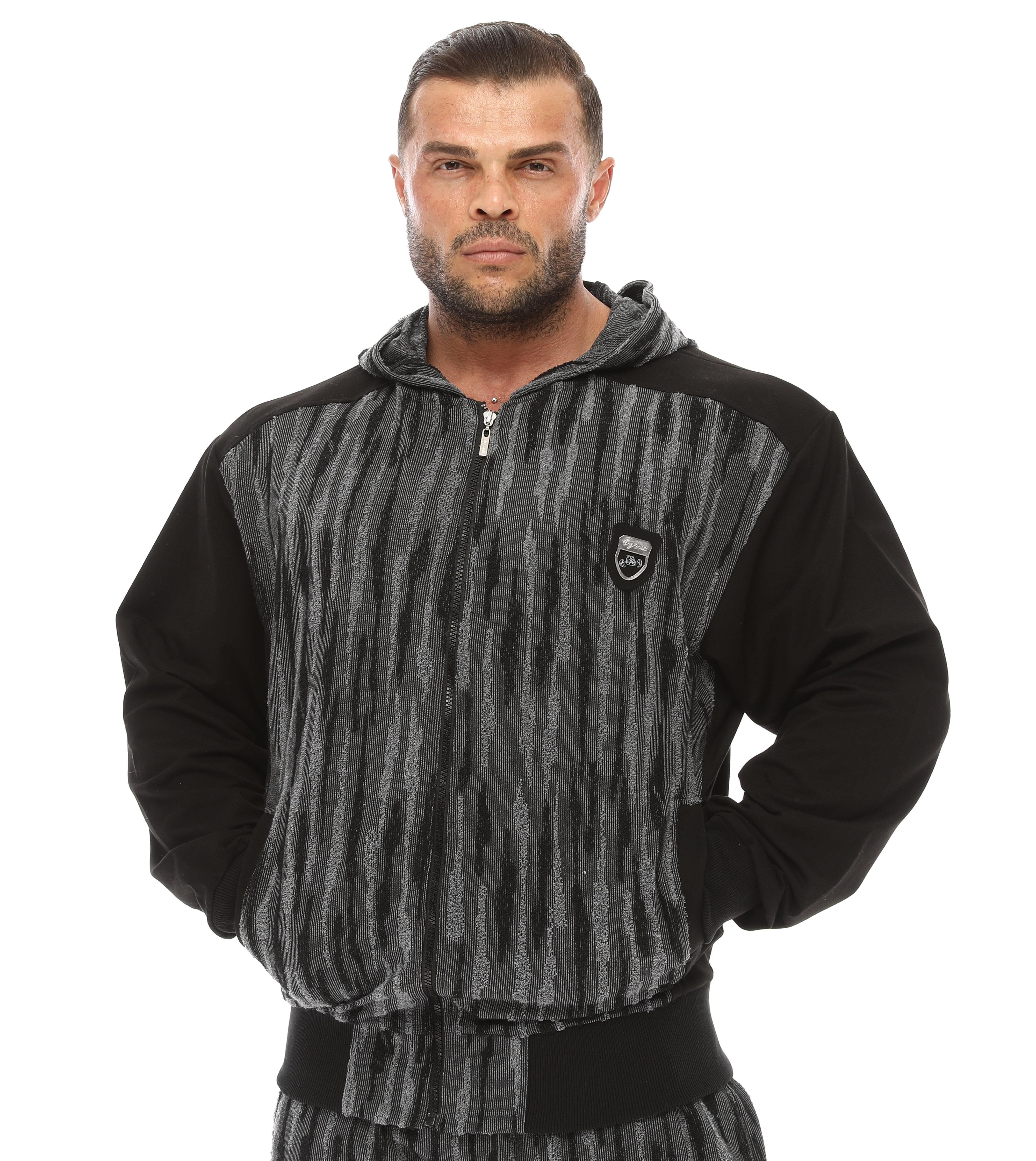 Kapşonlu Kışlık Eşofman Üstü Dokulu Outdoor Spor Ceket