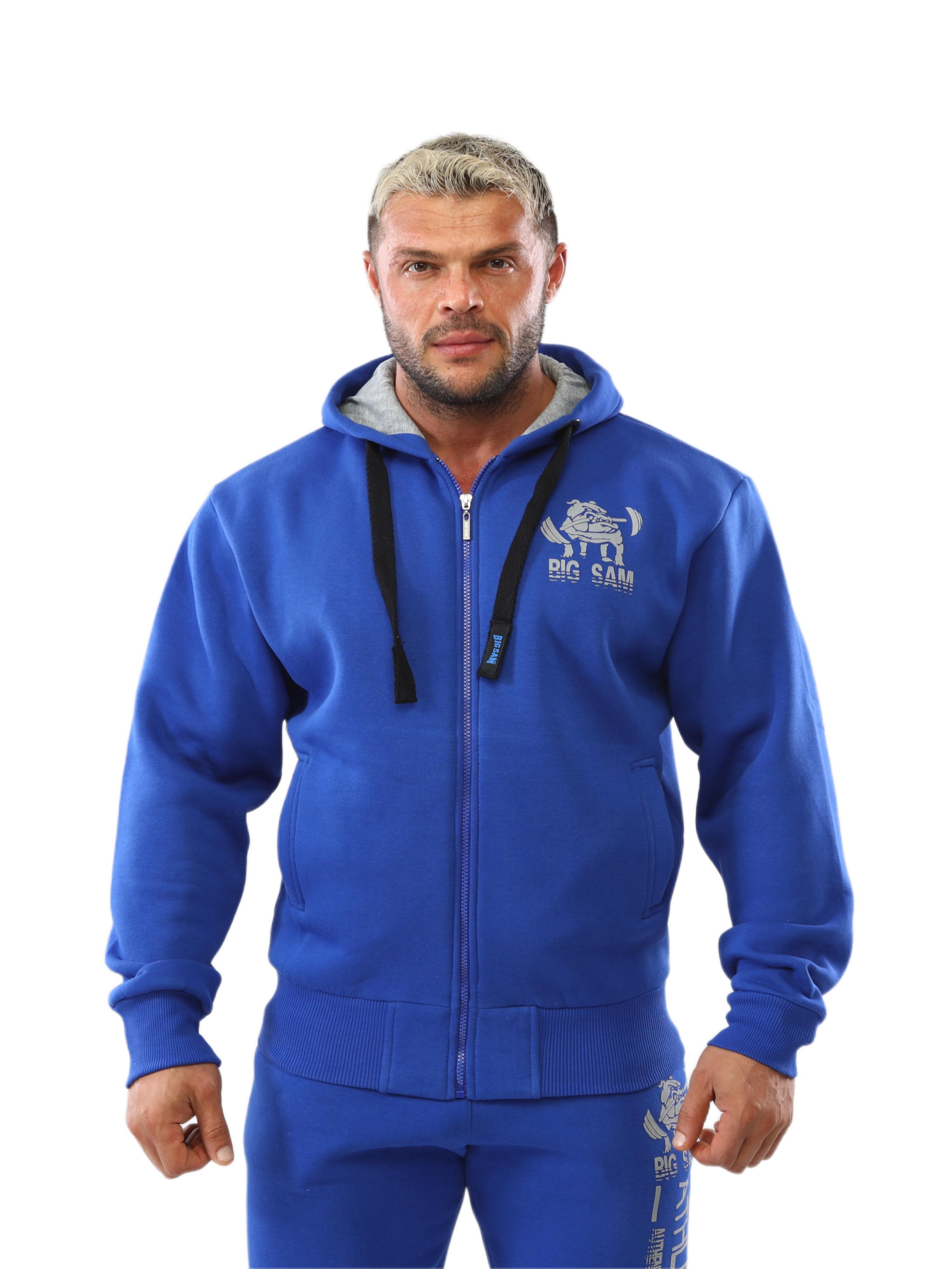 Kapşonlu Mavi Eşofman Üstü Big Sam 3612