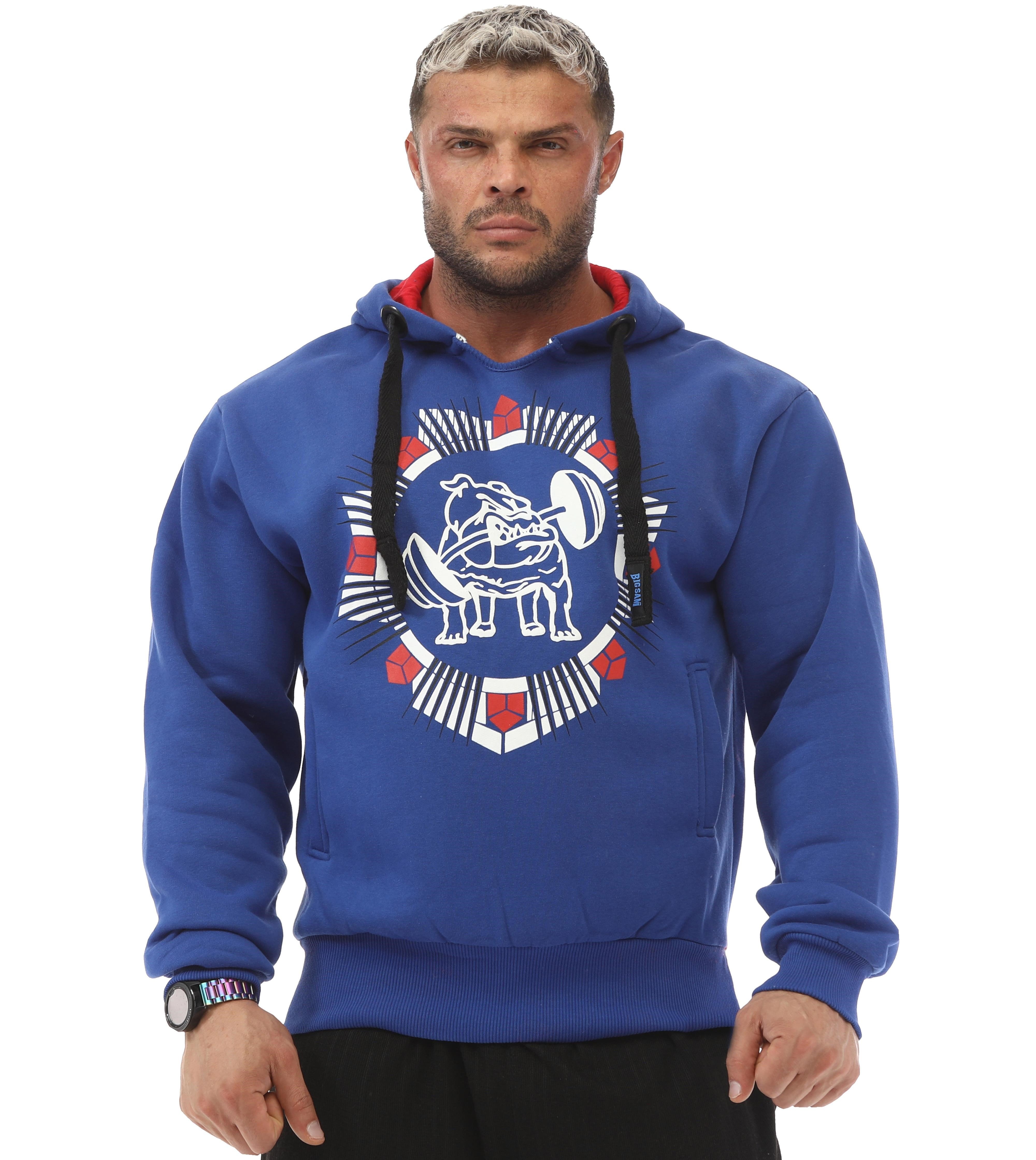 Kapşonlu Mavi Kışlık Sweater Big Sam 4698