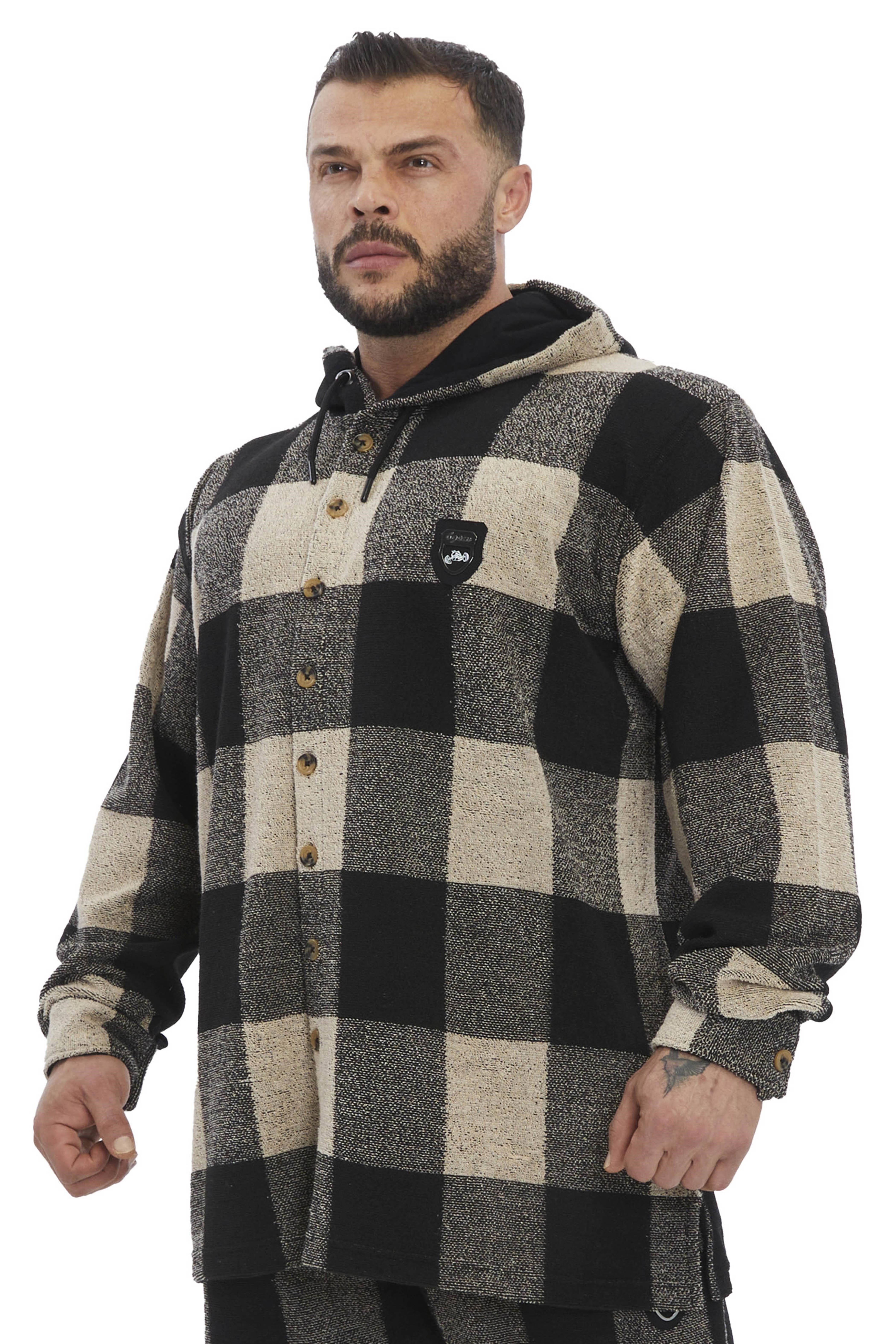 Kapşonlu Overshirt Geniş Kesim Kapşonlu Üst BGSM 5046