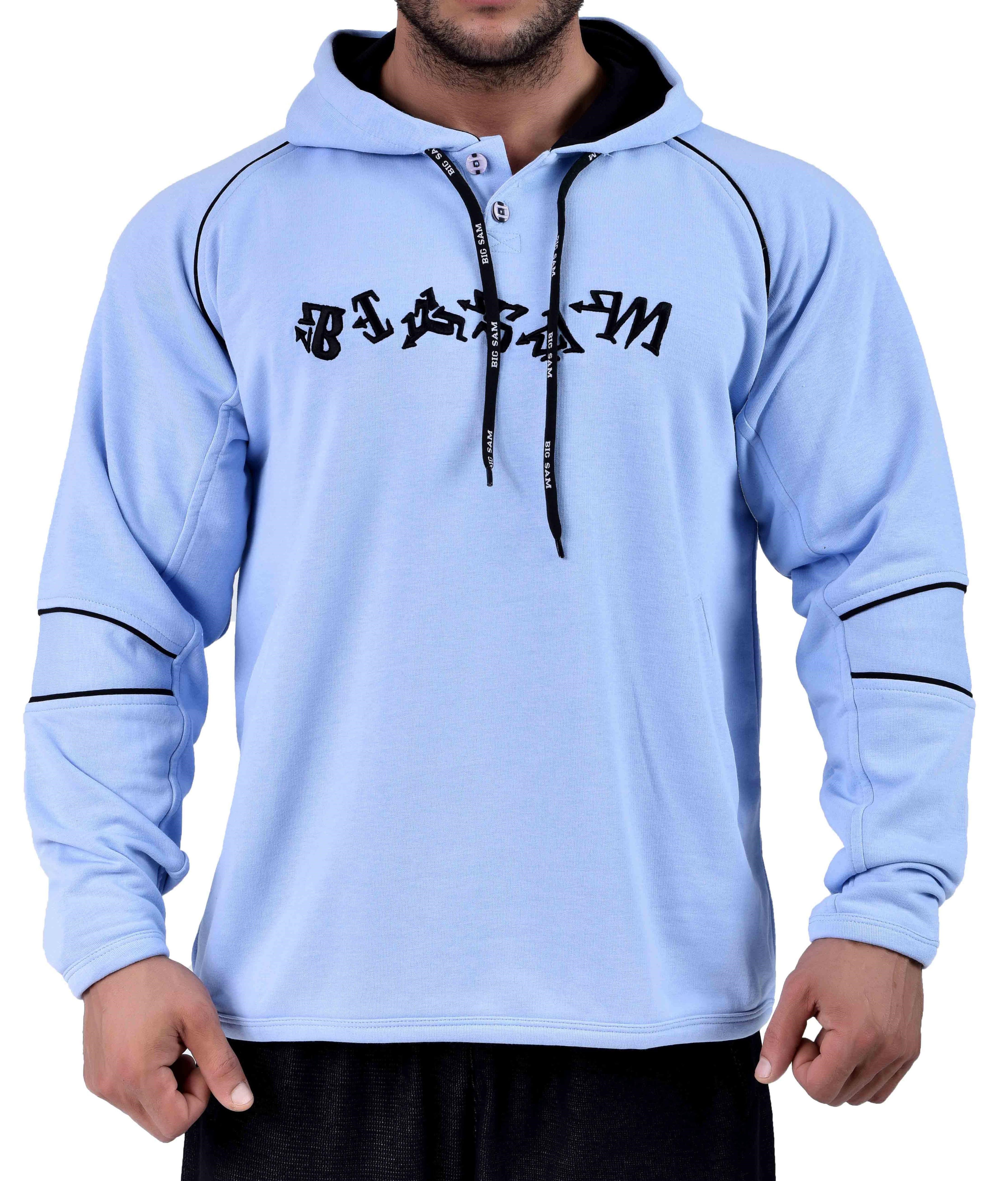 Kapşonşu Mavi Kışlık Sweatshirt Big Sam 4549