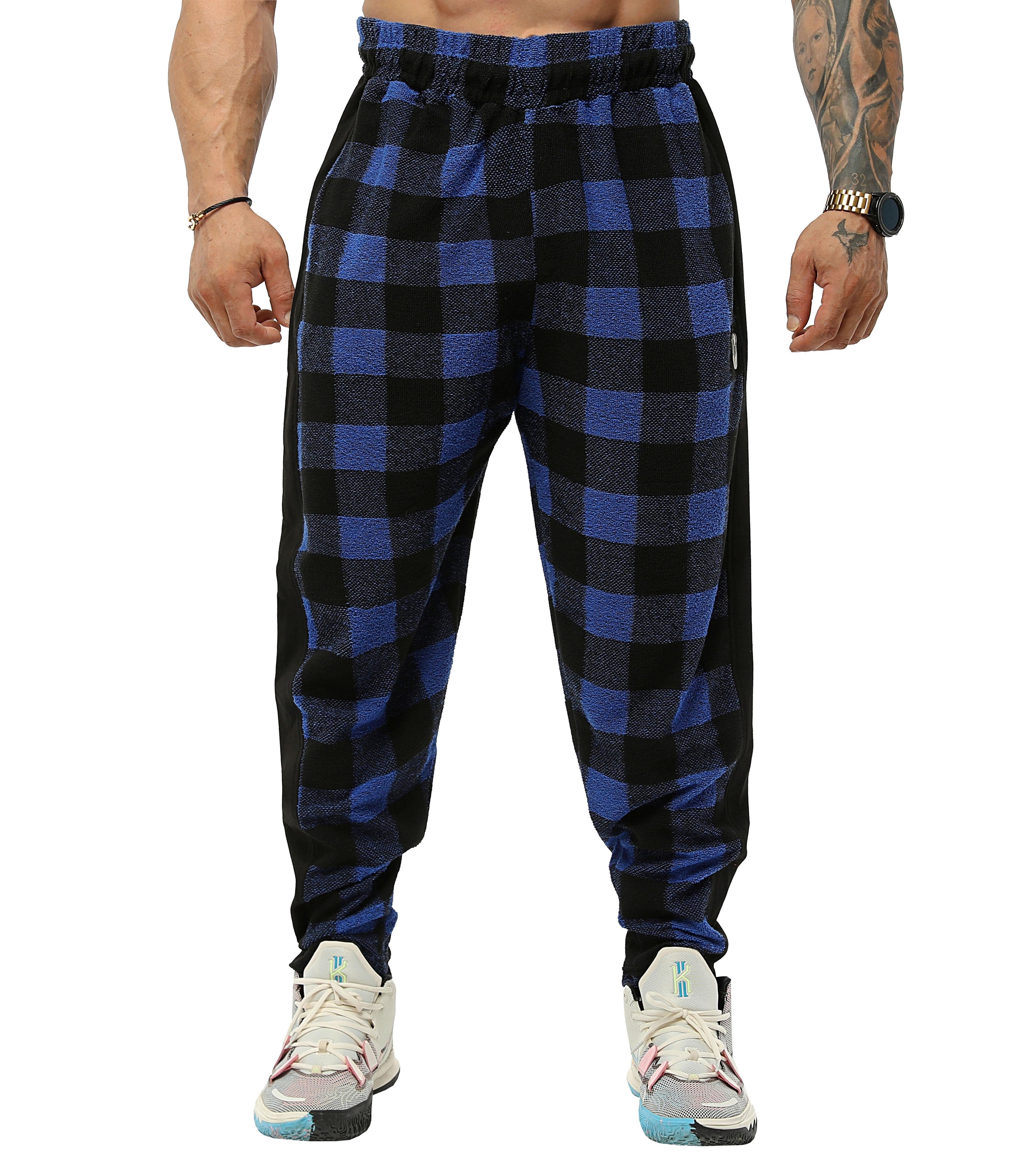 Kışlık Eşofman Altı Kareli Oversize Body Pantolon