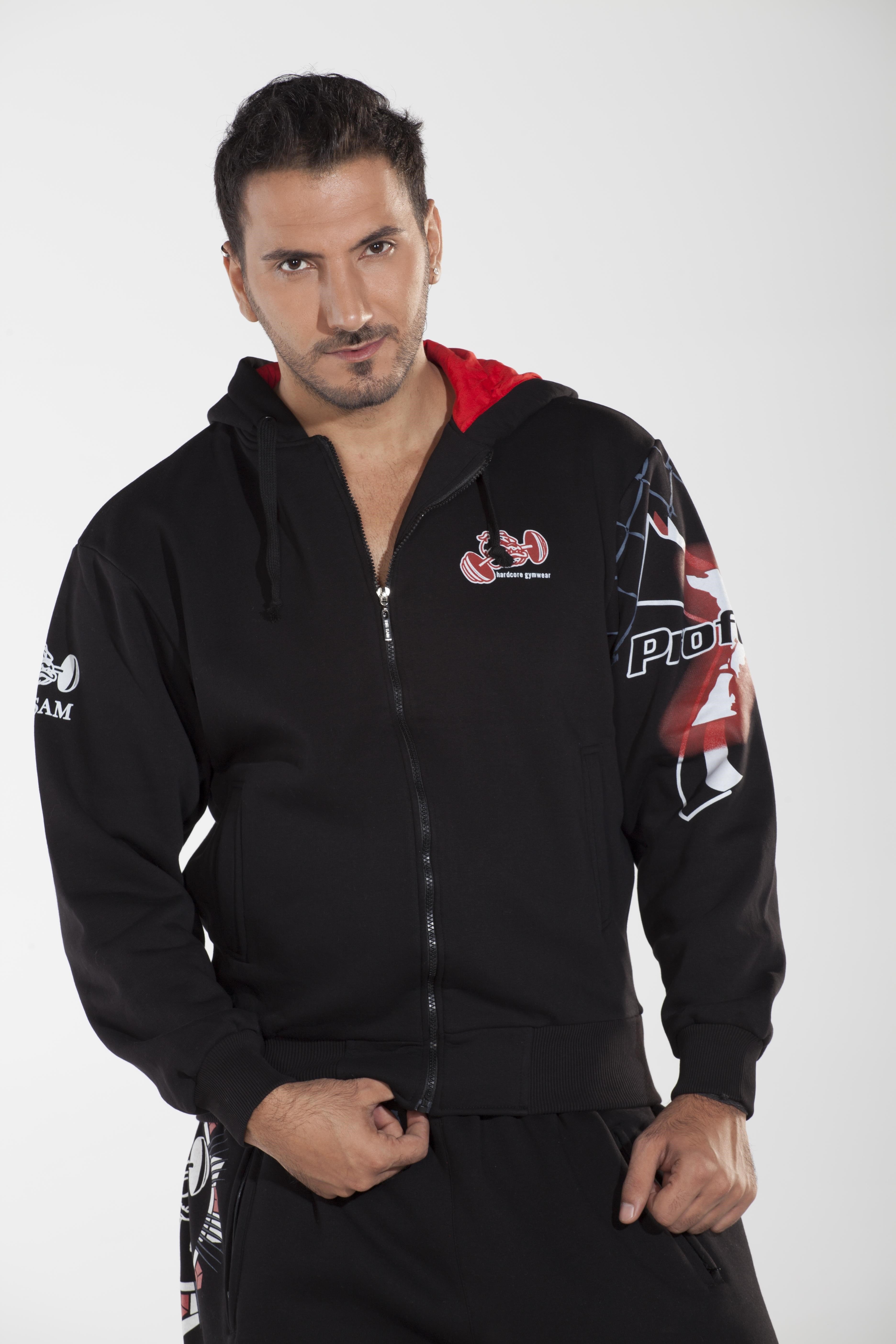 Kışlık Kapşonlu Extreme Sweatshirt Baskılı Ceket Big Sam 3572
