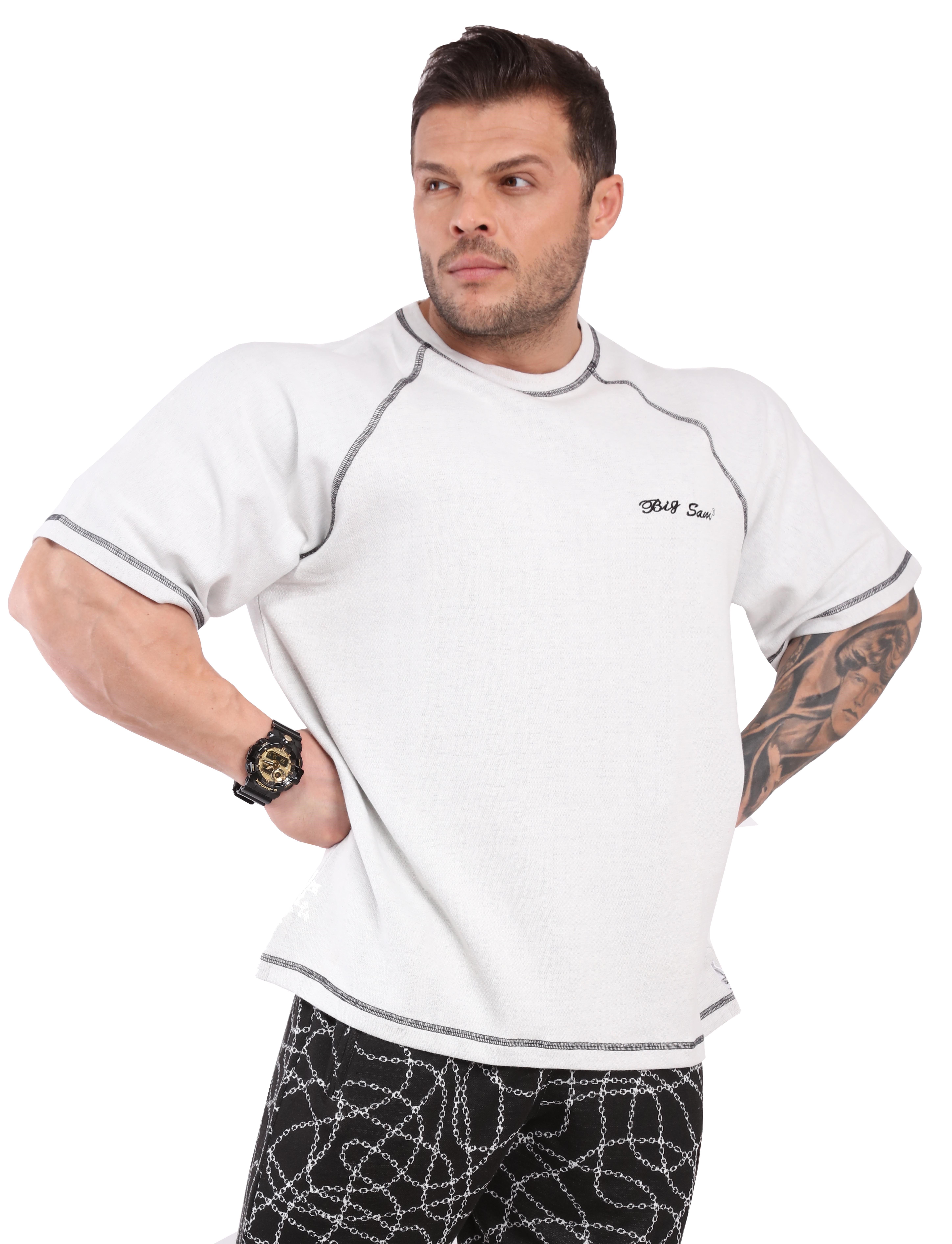 Naturel Bol Kesim Pamuklu Tişört Big Sam 3079