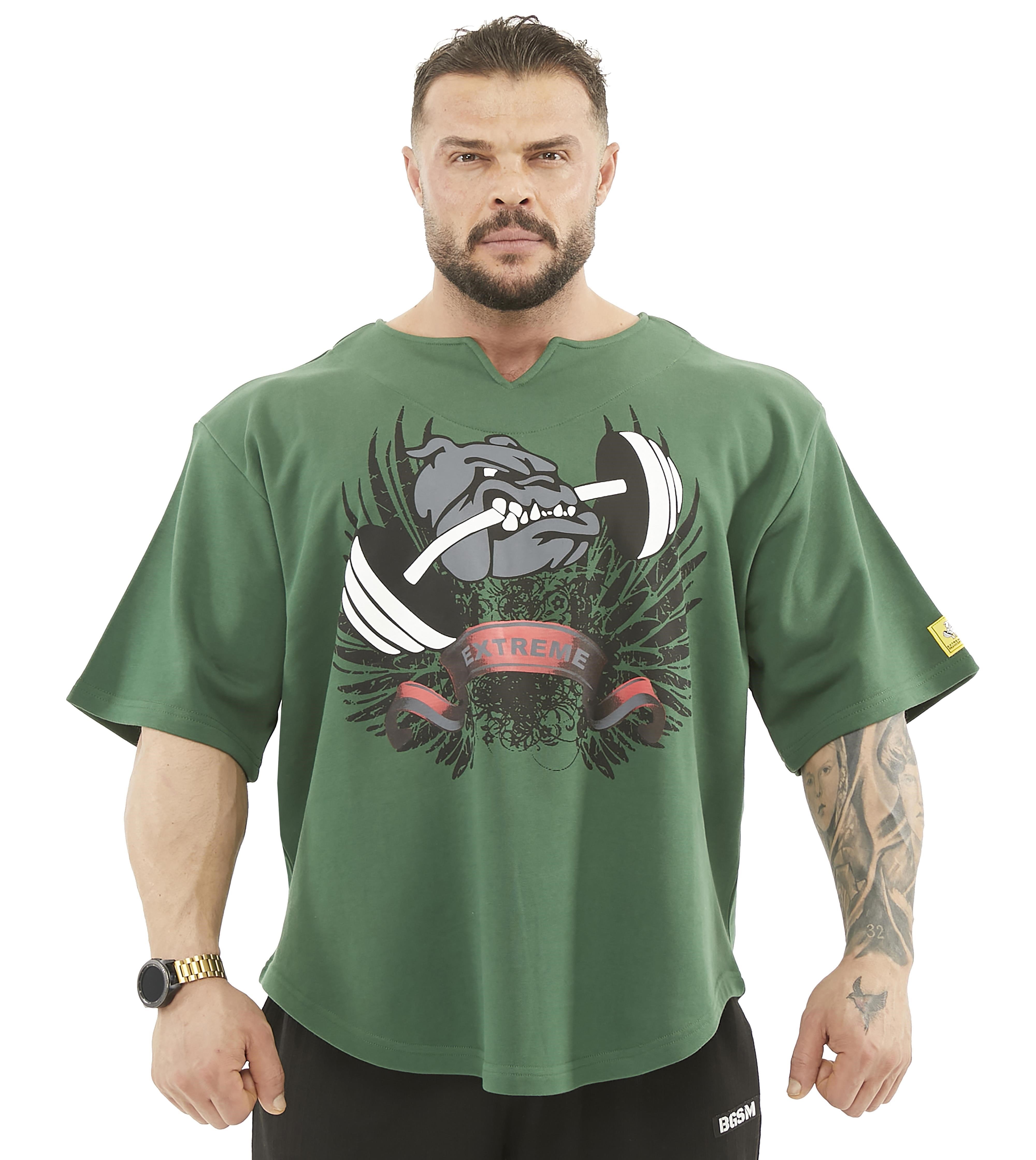 Oversize Antrenman Tişörtü Kalın Cardio Rag Top Big Sam 3210