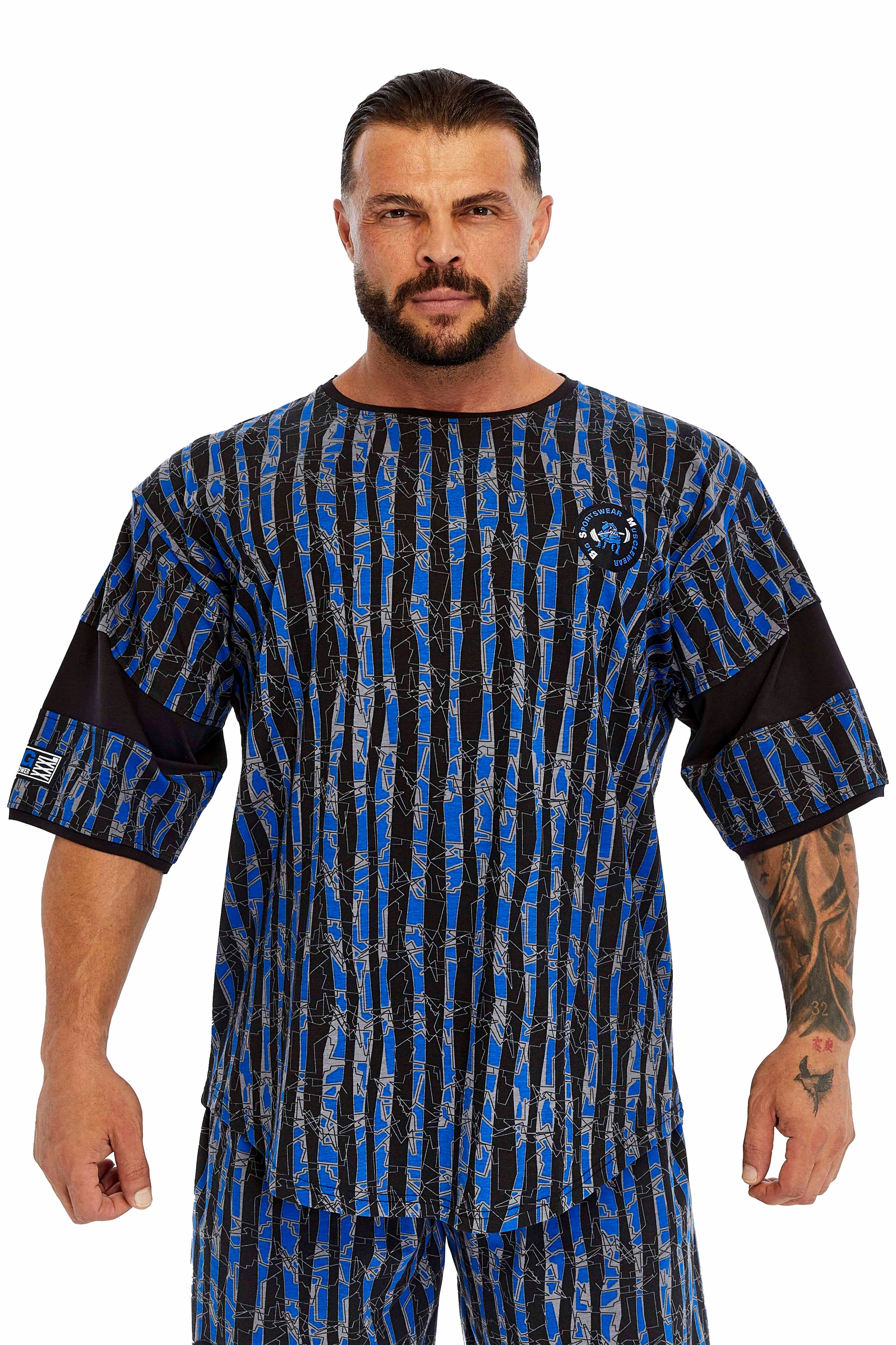 Oversize Bodybuilding Gym Rag Top T-shirt Big Sam 3290