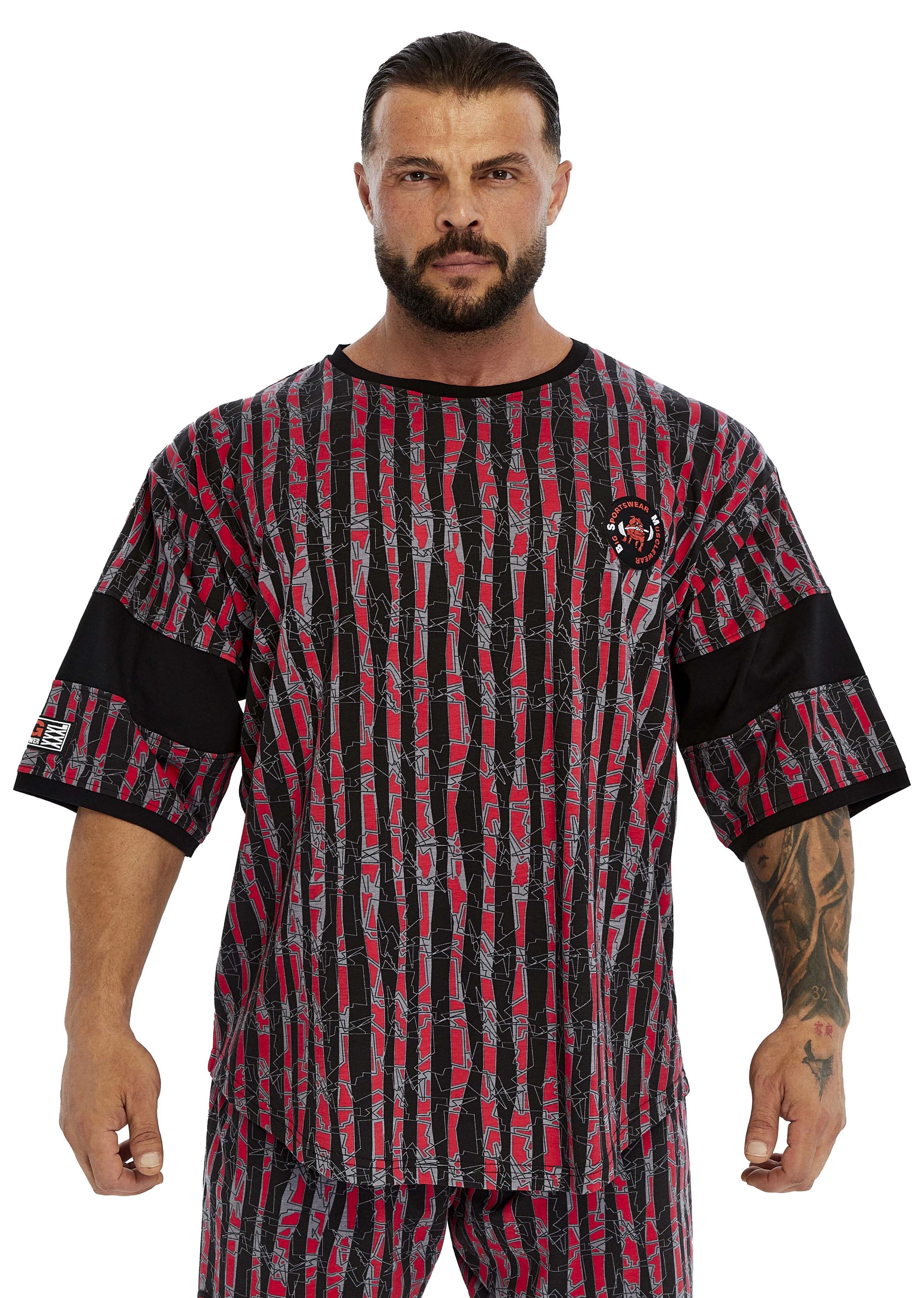 Oversize Bodybuilding Gym Rag Top T-shirt Big Sam 3292