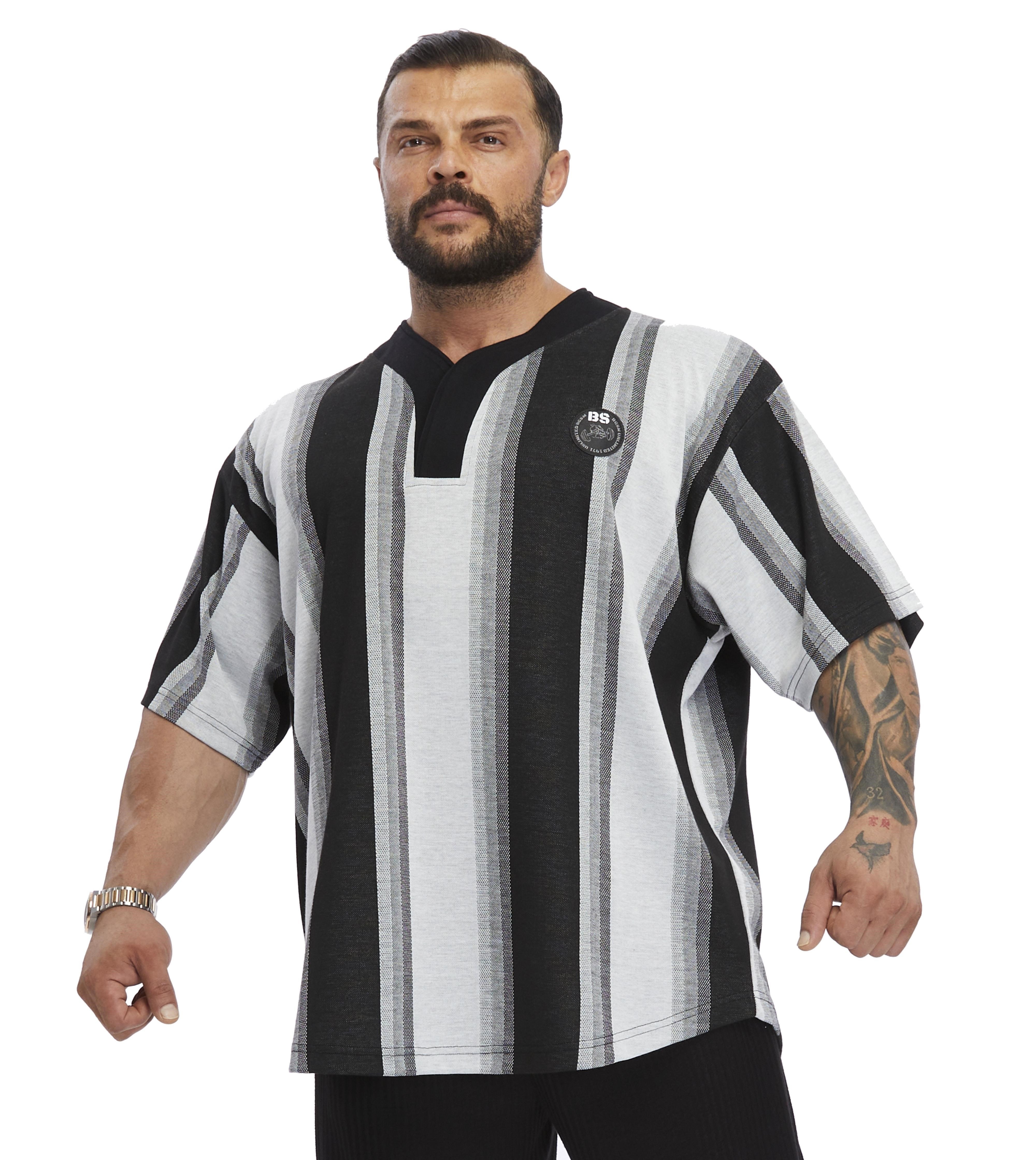 Oversize Çizgili Rag Top T-shirt BGSM 3362