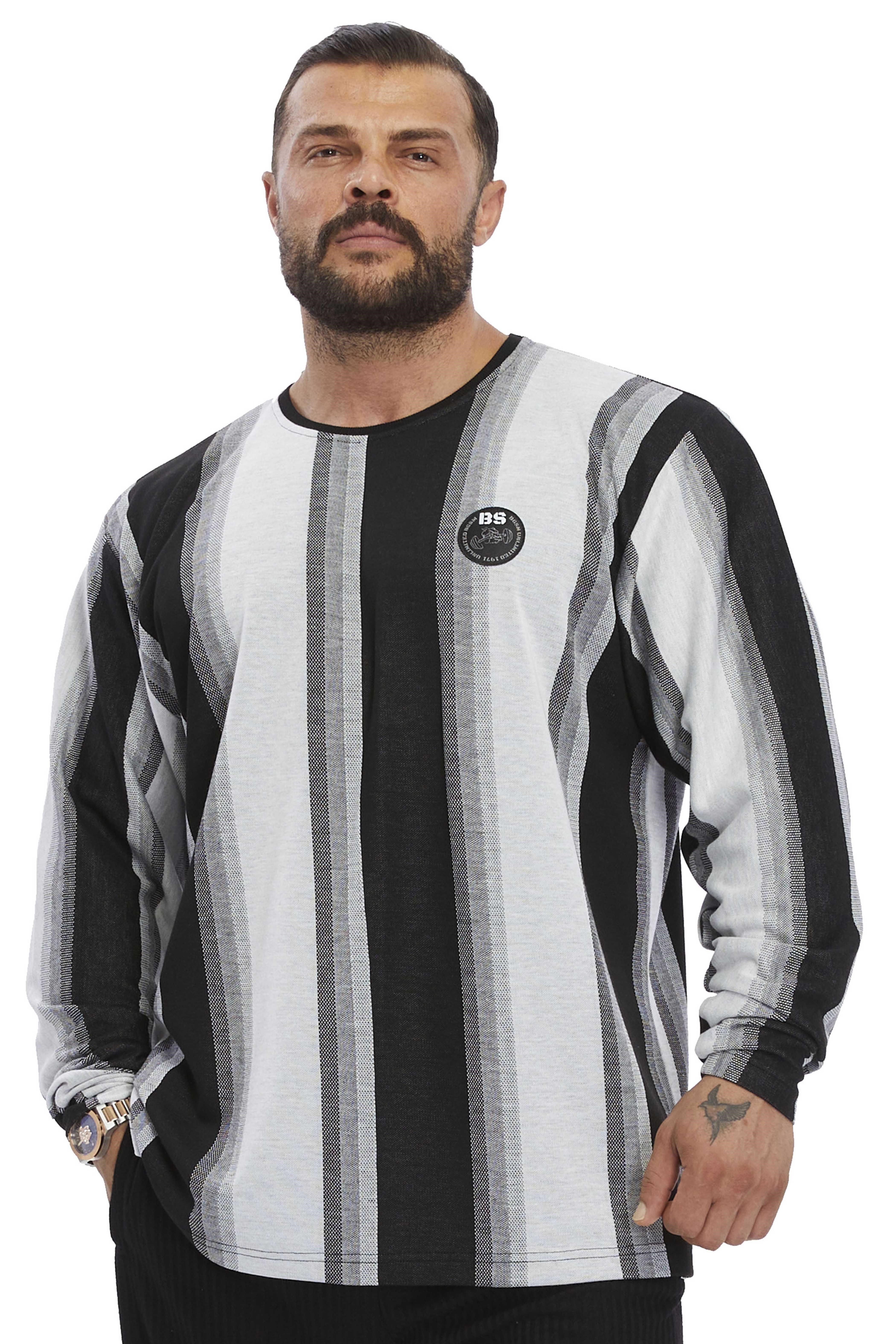 Oversize Çizgili Sweatshirt BGSM 4742