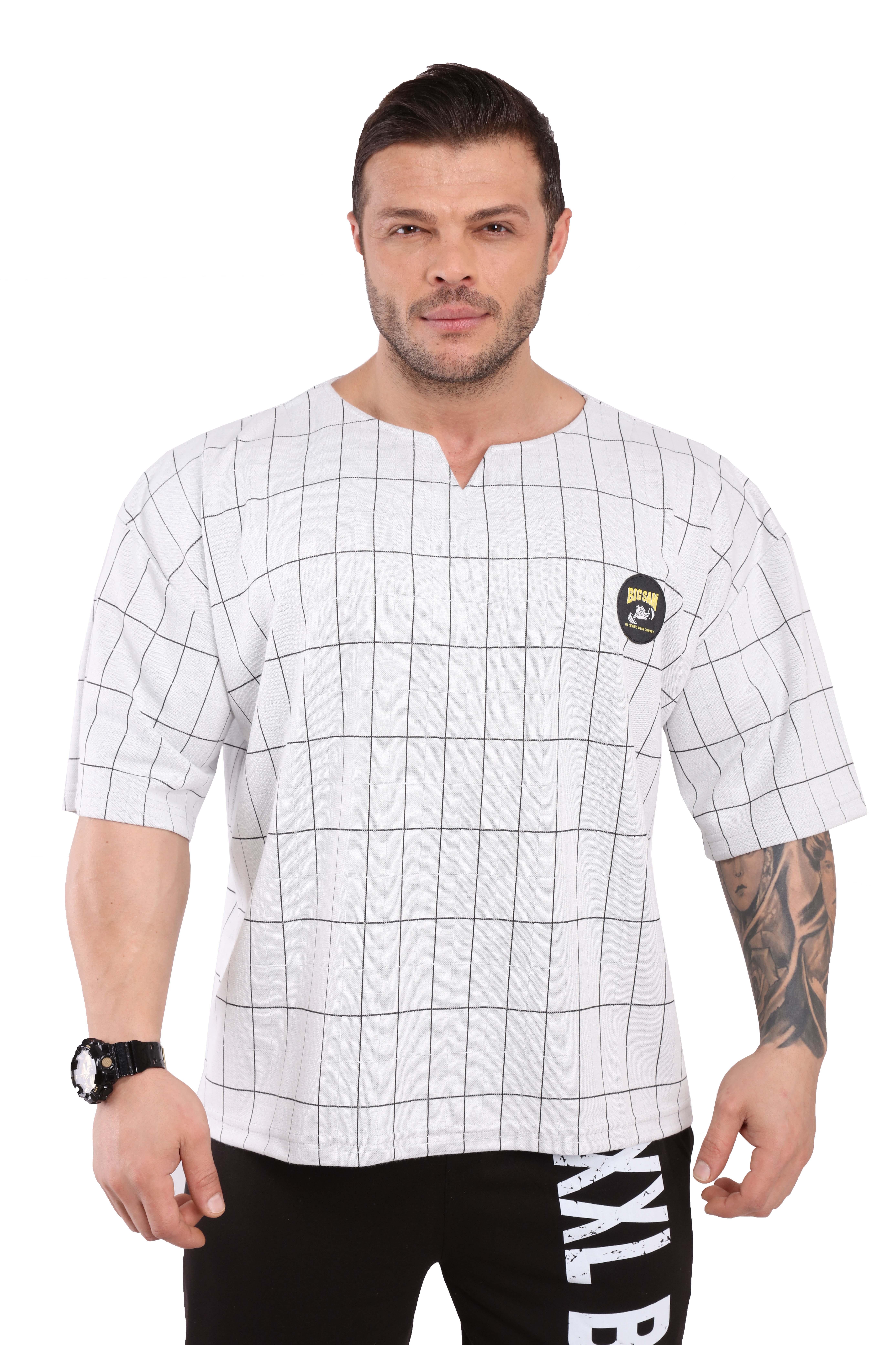 Oversize Ekru Antrenman Tişörtü Big Sam 3130
