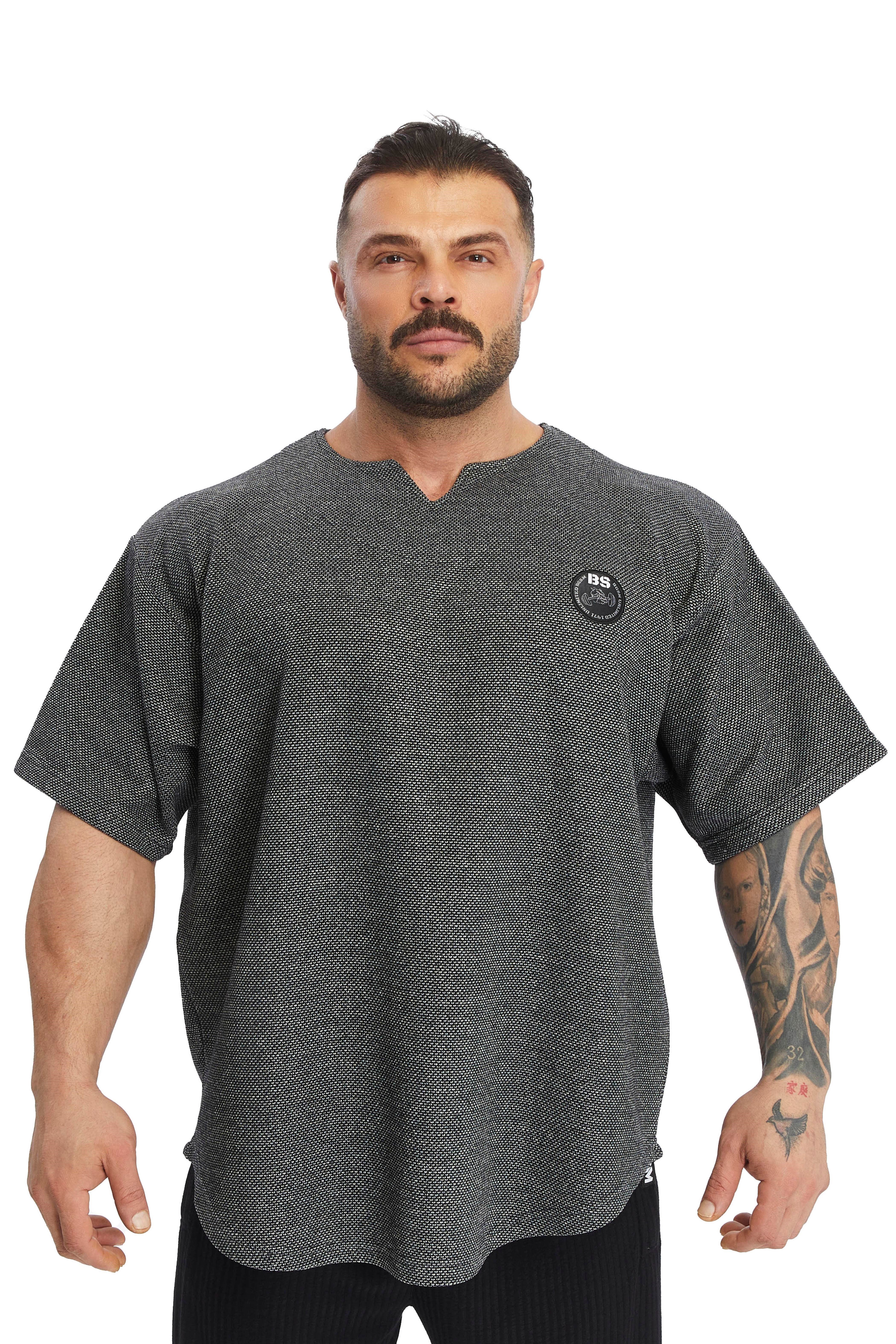 Oversize Erkek Tişört, Kalın Kumaş Pamuklu Antrenman Tişörtü BGSM 3373